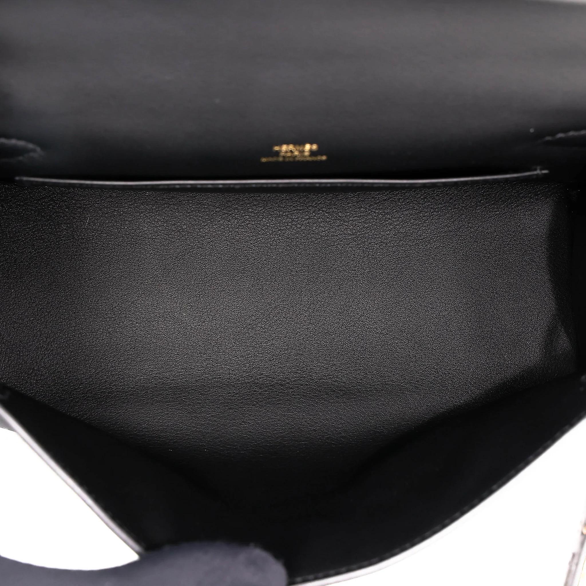 Brand New ( Rank N ) HERMÈS Kelly Pochette Noir (89) Swift Gold hardware K (2025) - 18