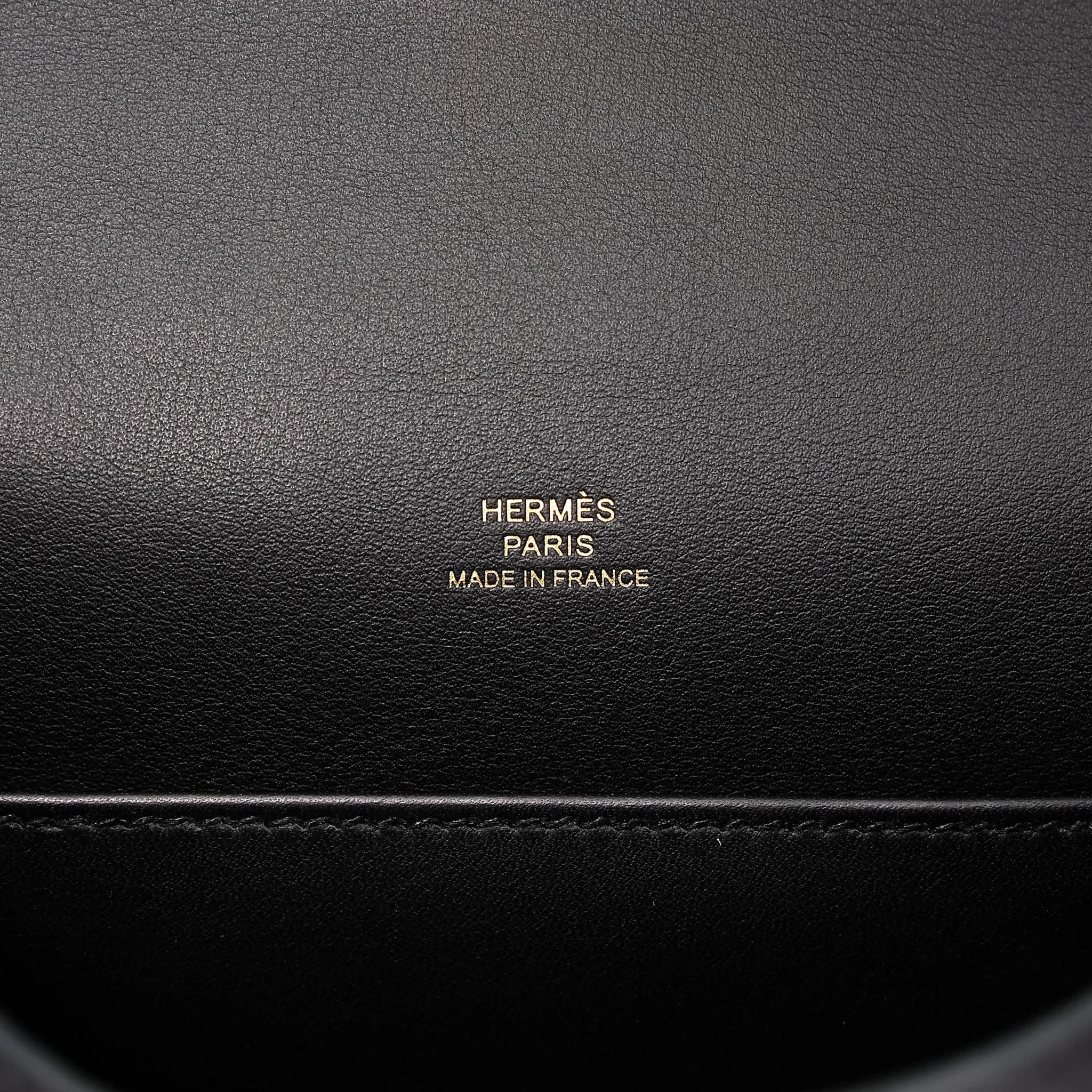 Brand New ( Rank N ) HERMÈS Kelly Pochette Noir (89) Swift Gold hardware K (2025) - 14