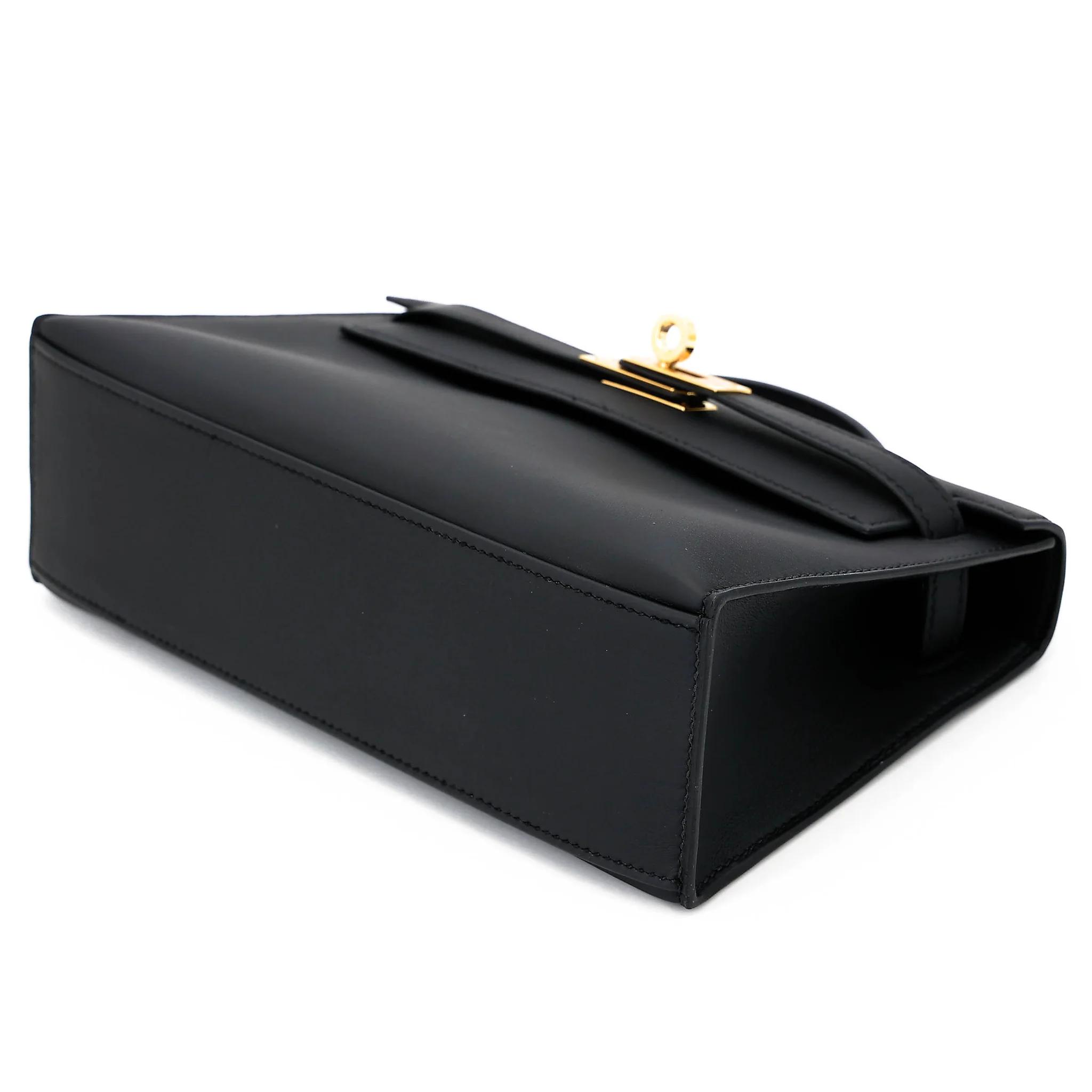 Brand New ( Rank N ) HERMÈS Kelly Pochette Noir (89) Swift Gold hardware K (2025) - 4