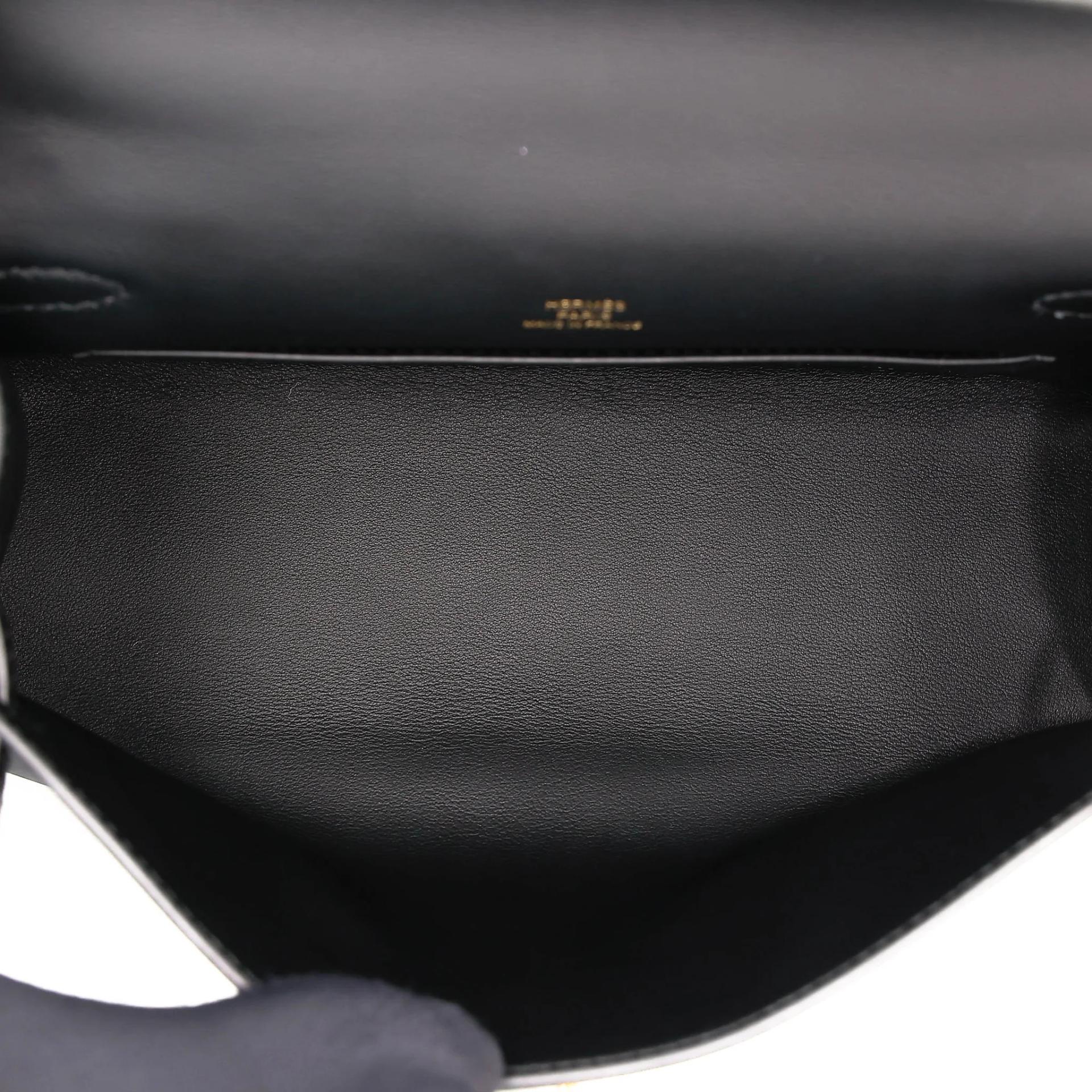Brand New ( Rank N ) HERMÈS Kelly Pochette Noir (89) Swift Gold hardware K (2025) - 18