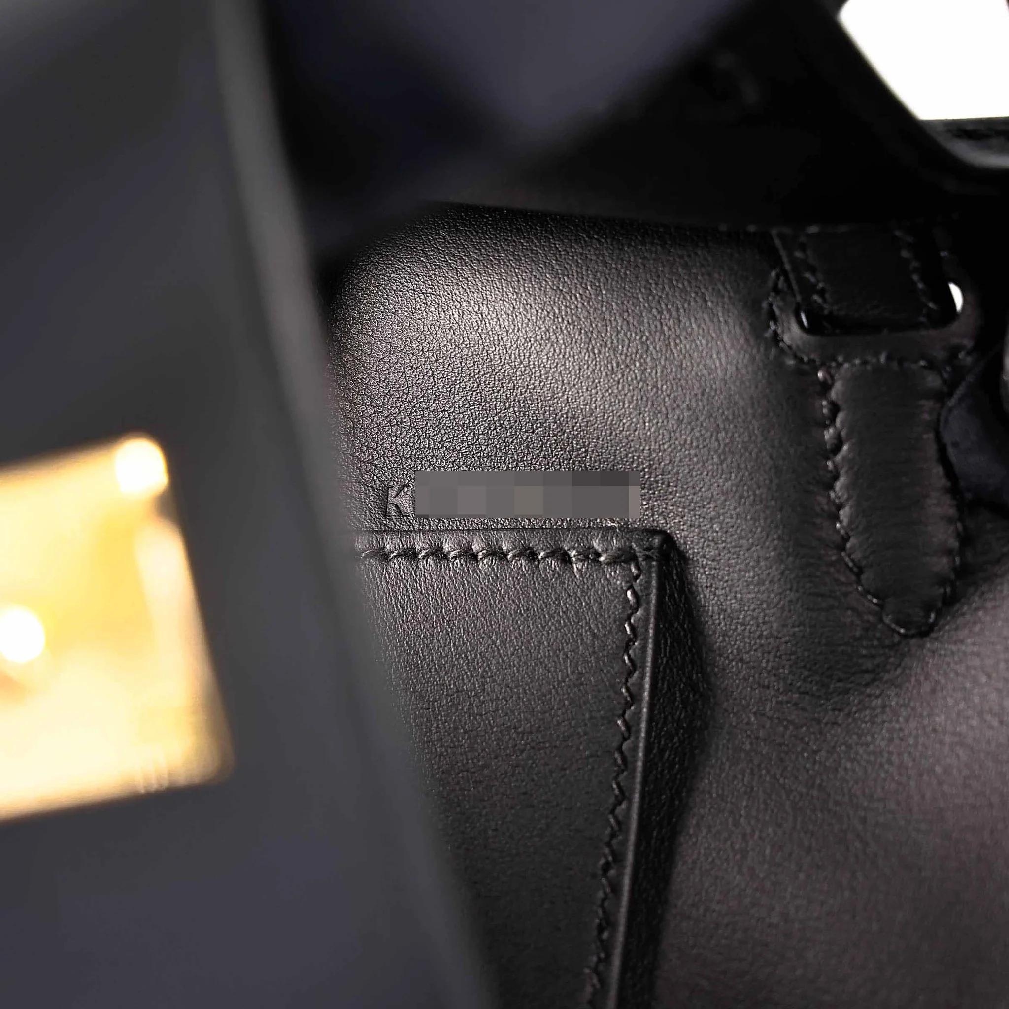 Brand New ( Rank N ) HERMÈS Kelly Pochette Noir (89) Swift Gold hardware K (2025) - 15