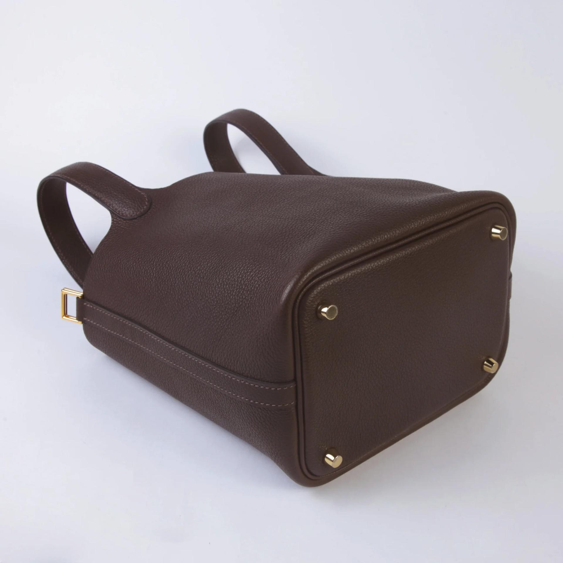 Brand New ( Rank N ) HERMÈS Picotin Lock PM Ebene (46) Barenia Faubourg Gold hardware G (2026) - 8