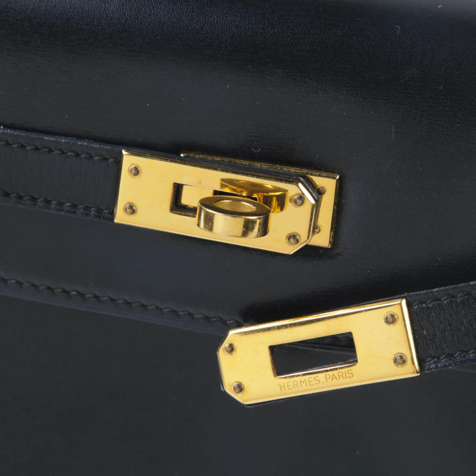 A美品 HERMÈS 爱马仕 Mini Kelly 20 89 黑色 Noir (Black) Box牛皮 金扣 - 8