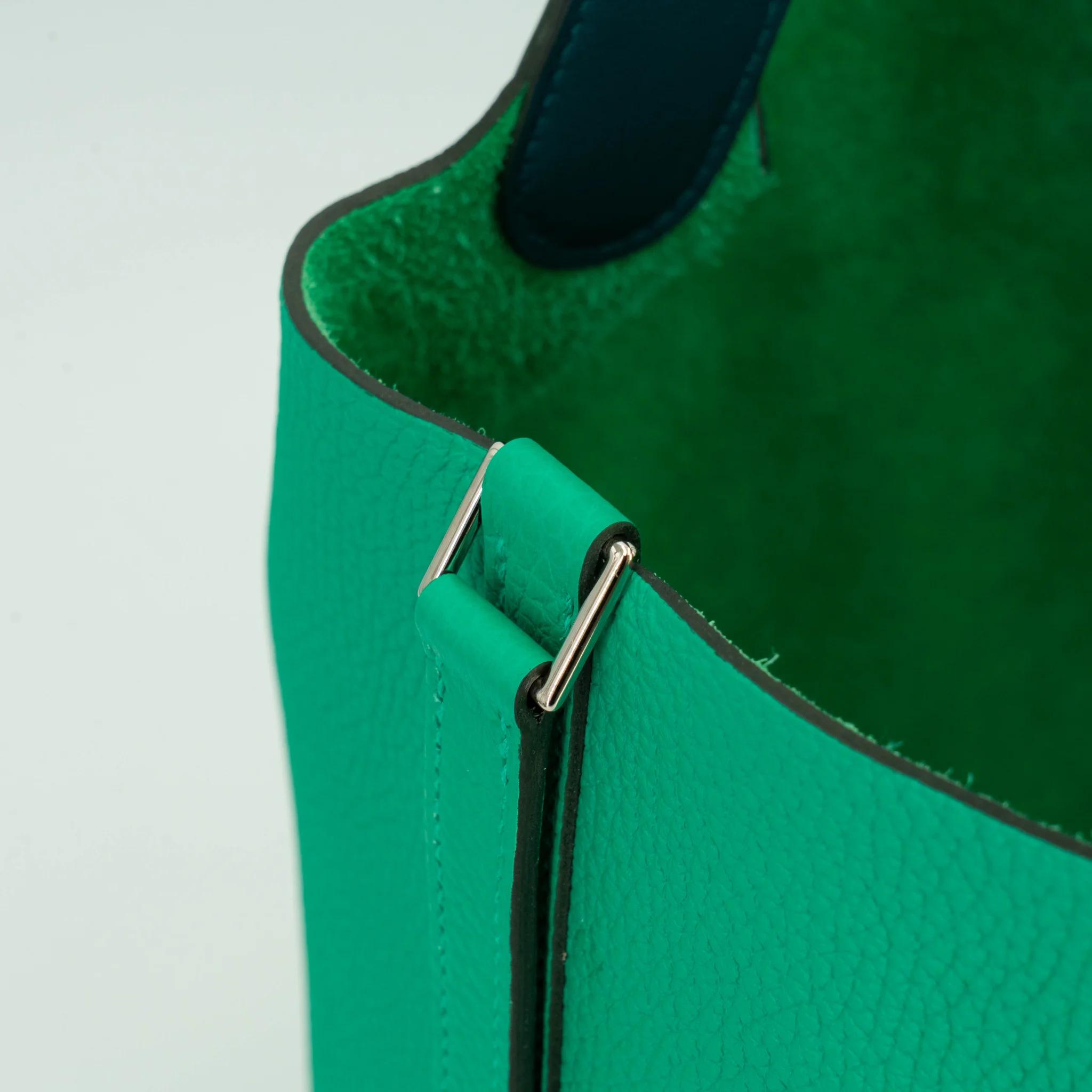 ランク NS 未使用品 HERMÈS エルメス ピコタンロックMM ミント (6W) ヴェールボスフォール (W0) トリヨン シルバー金具 Z刻印 (2021) - 6