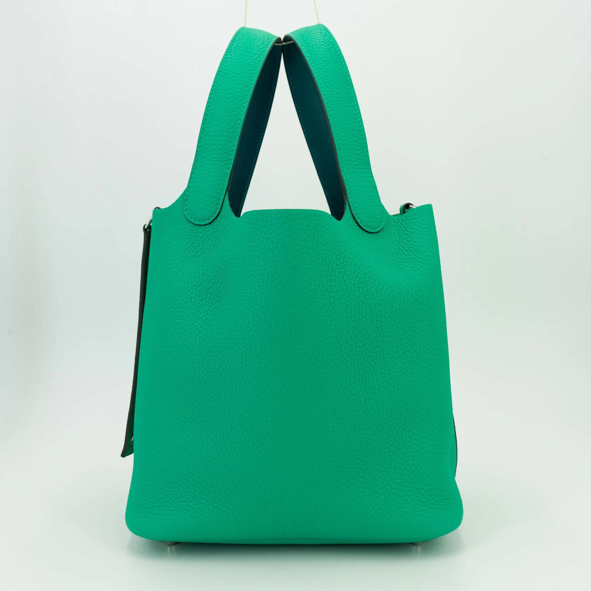 ランク NS 未使用品 HERMÈS エルメス ピコタンロックMM ミント (6W) ヴェールボスフォール (W0) トリヨン シルバー金具 Z刻印 (2021) - 5