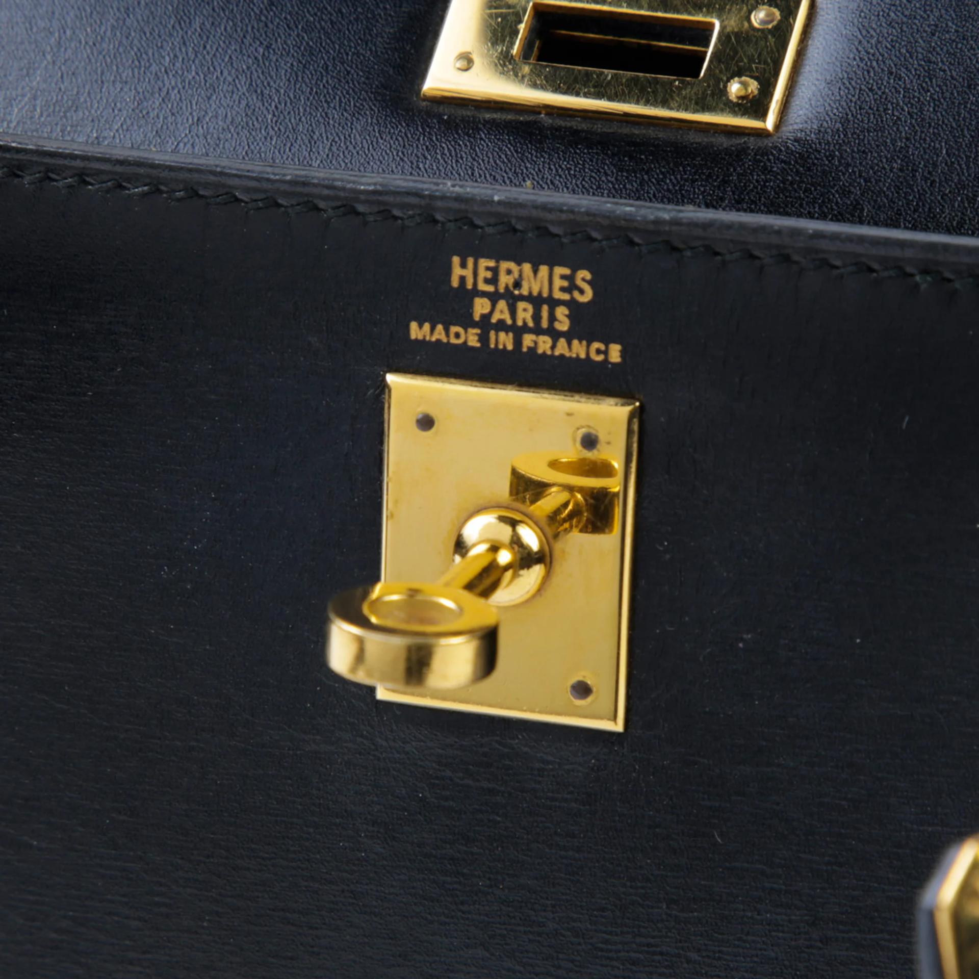 A美品 HERMÈS 爱马仕 Mini Kelly 20 89 黑色 Noir (Black) Box牛皮 金扣 - 9