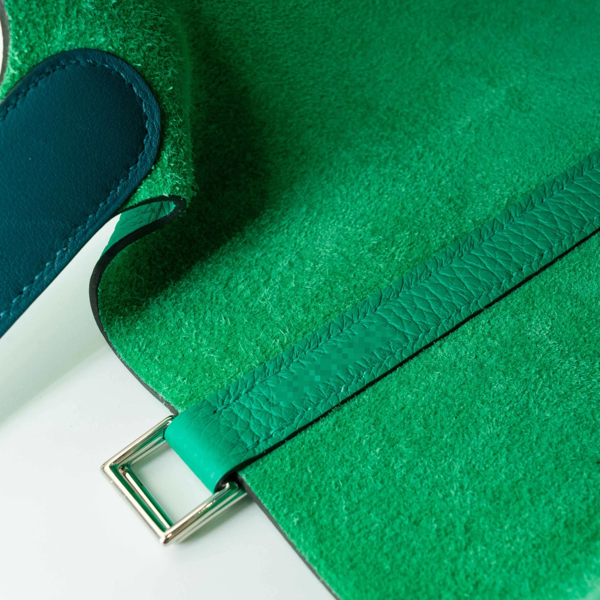 ランク NS 未使用品 HERMÈS エルメス ピコタンロックMM ミント (6W) ヴェールボスフォール (W0) トリヨン シルバー金具 Z刻印 (2021) - 13