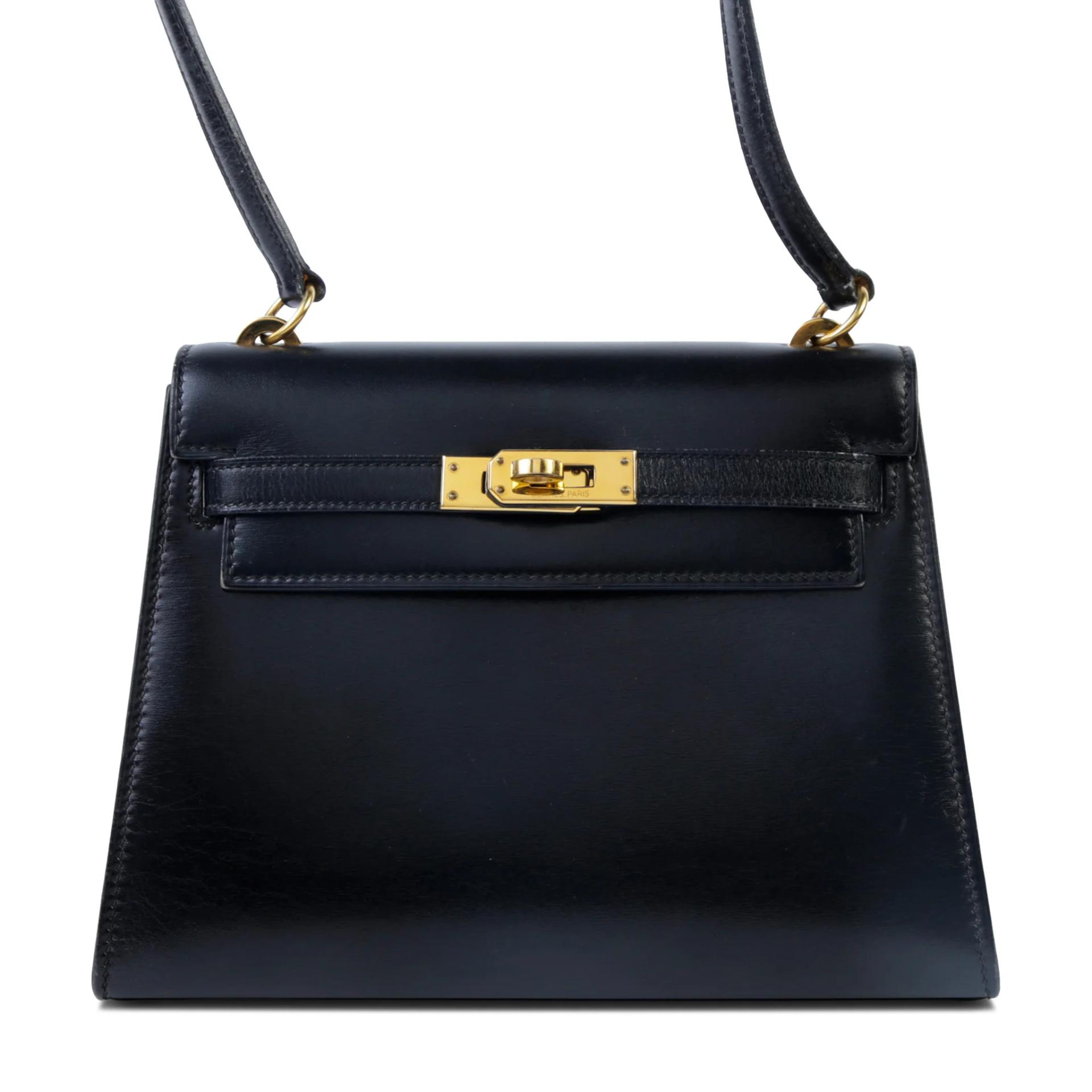 A美品 HERMÈS 爱马仕 Mini Kelly 20 89 黑色 Noir (Black) Box牛皮 金扣 - 1