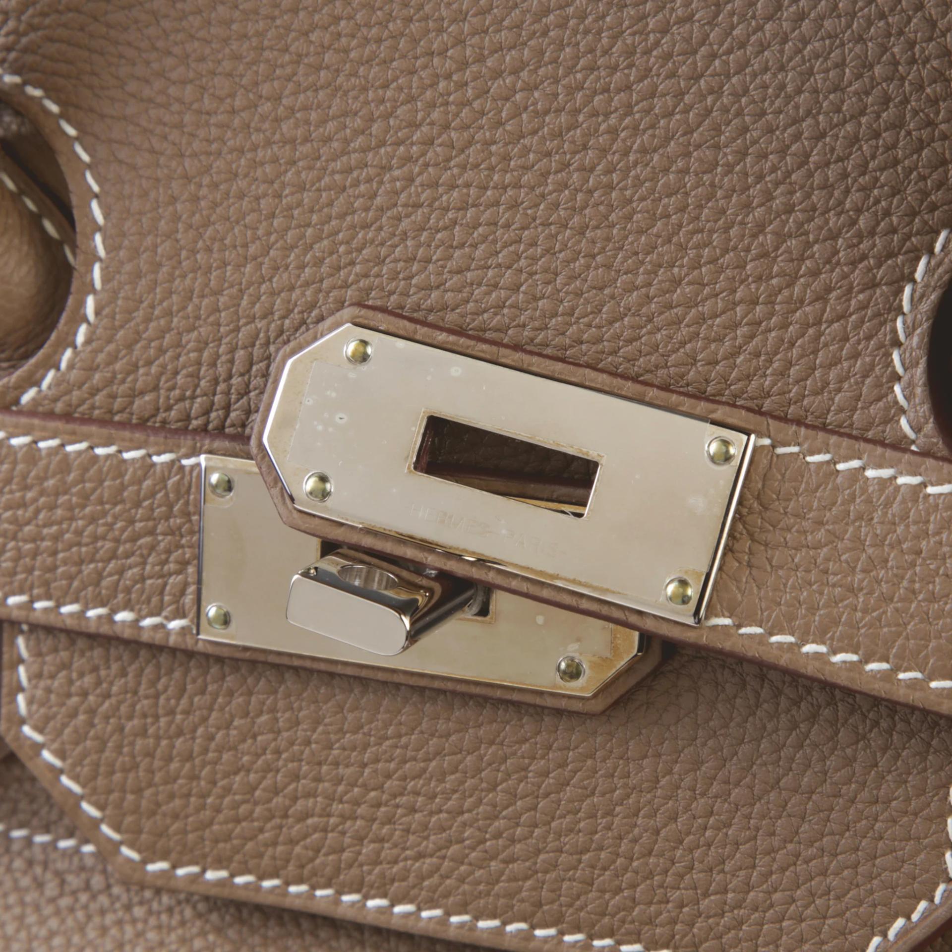 未使用保存品 HERMÈS 愛馬仕 HAC 40 18 大象灰 Etoupe Togo小牛皮 銀扣 Z刻 2021年 - 8
