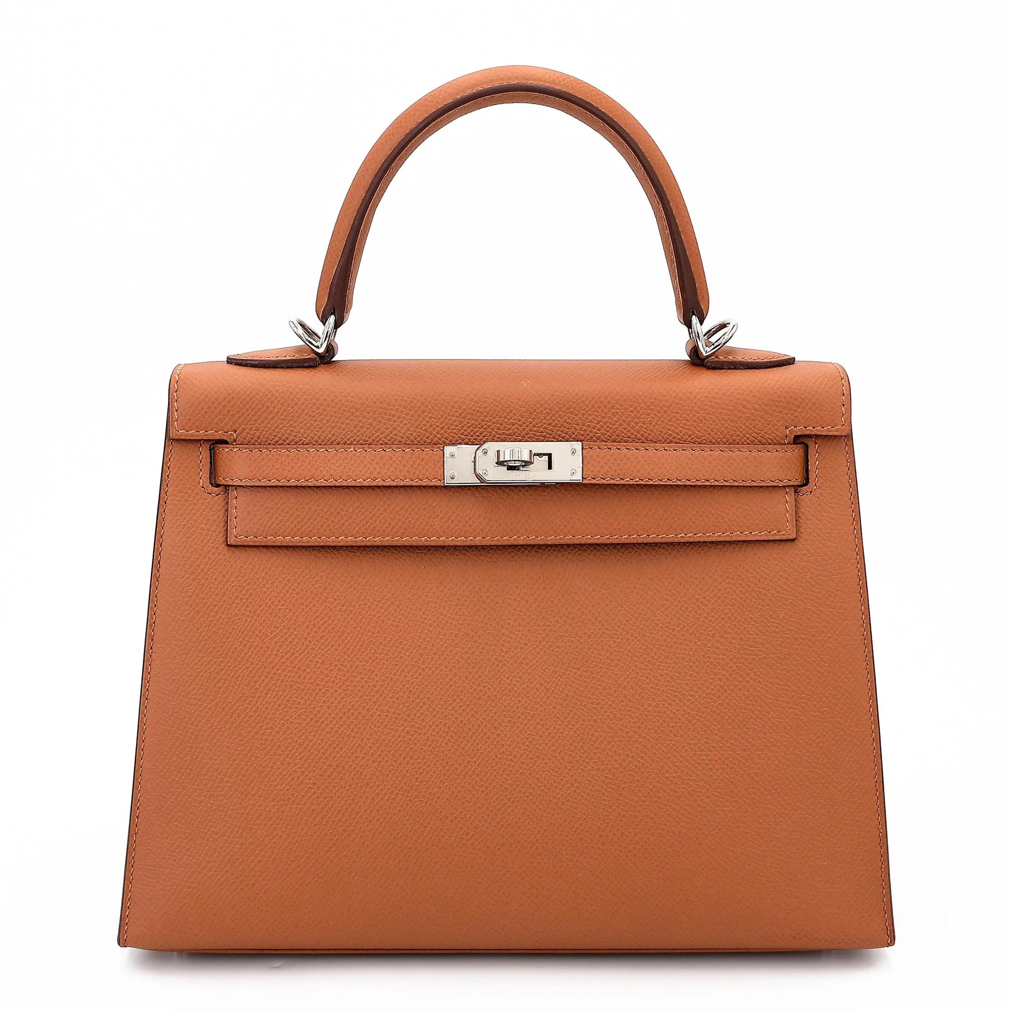 Kelly 25 Sellier Verso Gold (37) Jaune Ambre (9D)