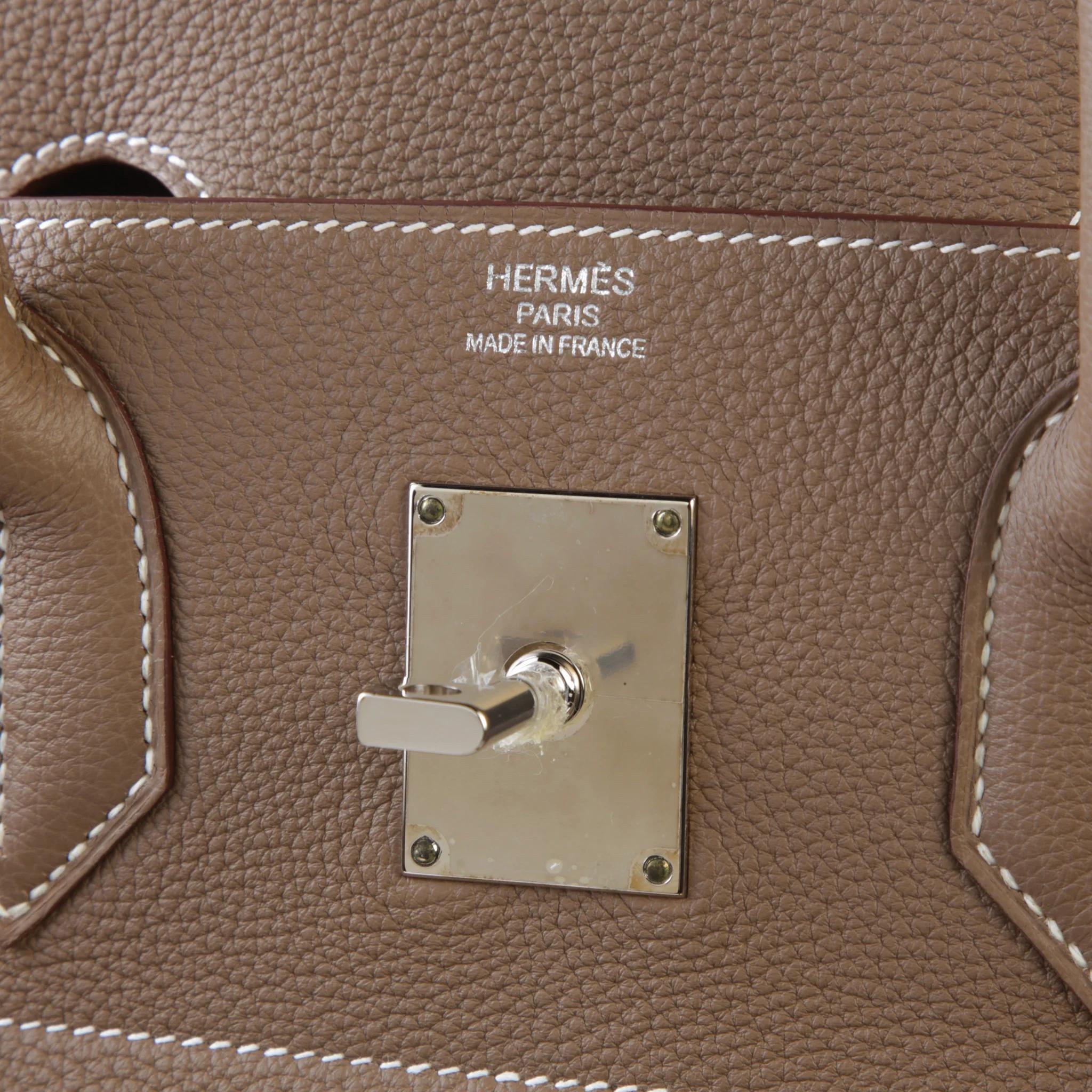 未使用保存品 HERMÈS 愛馬仕 HAC 40 18 大象灰 Etoupe Togo小牛皮 銀扣 Z刻 2021年 - 9