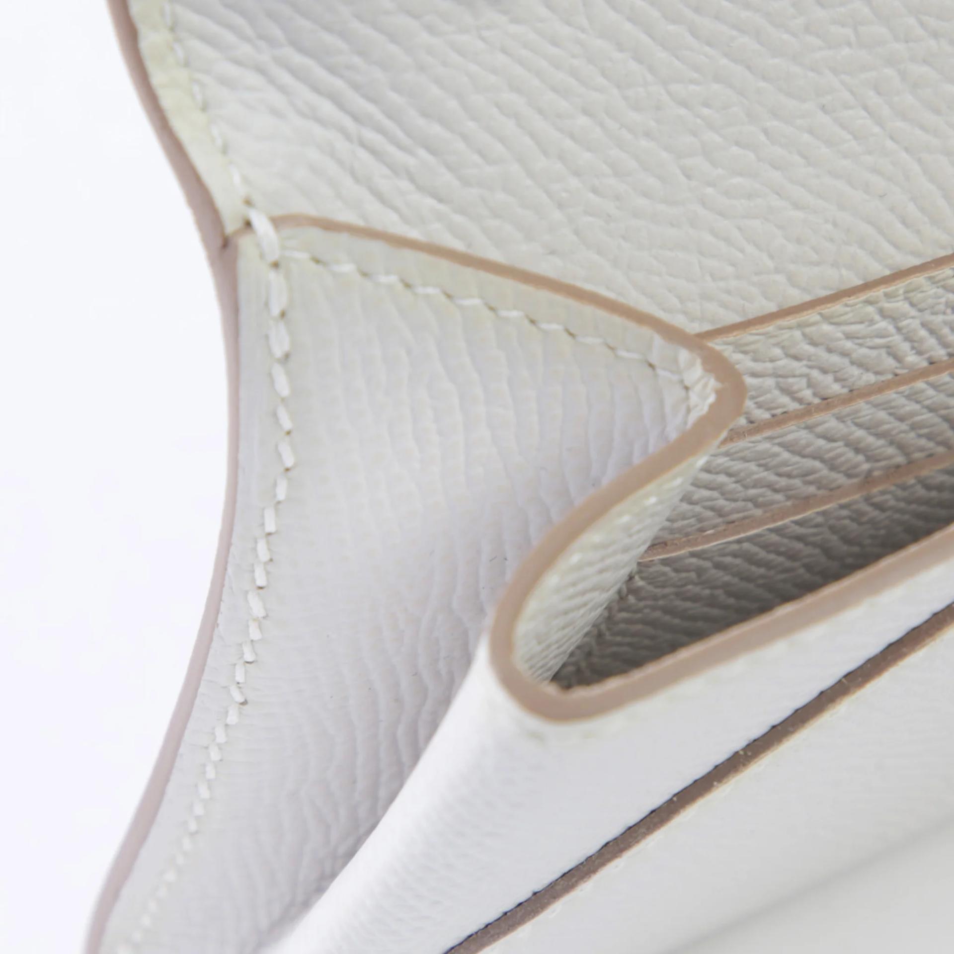 Very Good ( Rank A) HERMÈS Maillon To Go wallet Gris Pale (M4) Epsom Gold hardware B (2023) - 11