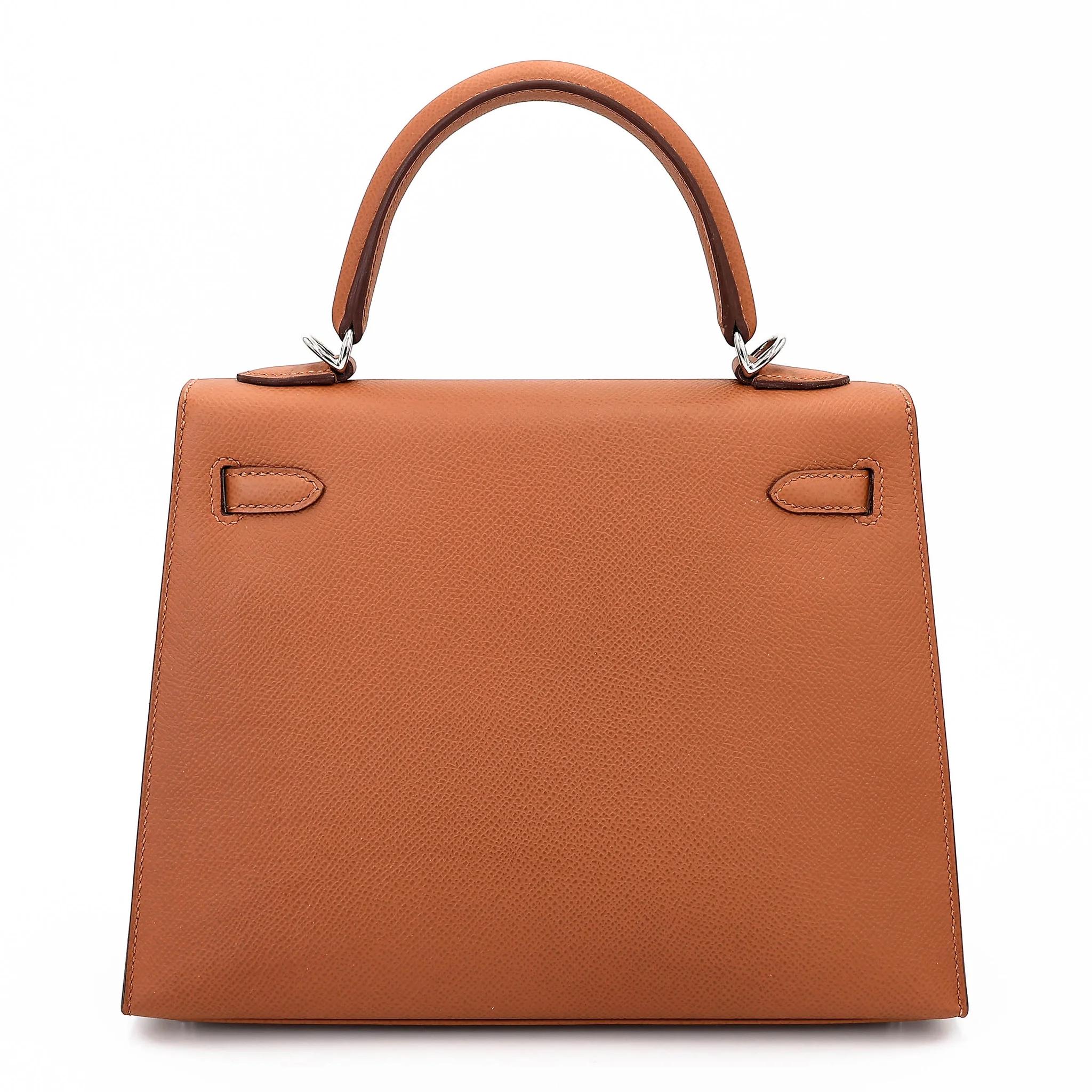 Kelly 25 Sellier Verso Gold (37) Jaune Ambre (9D)