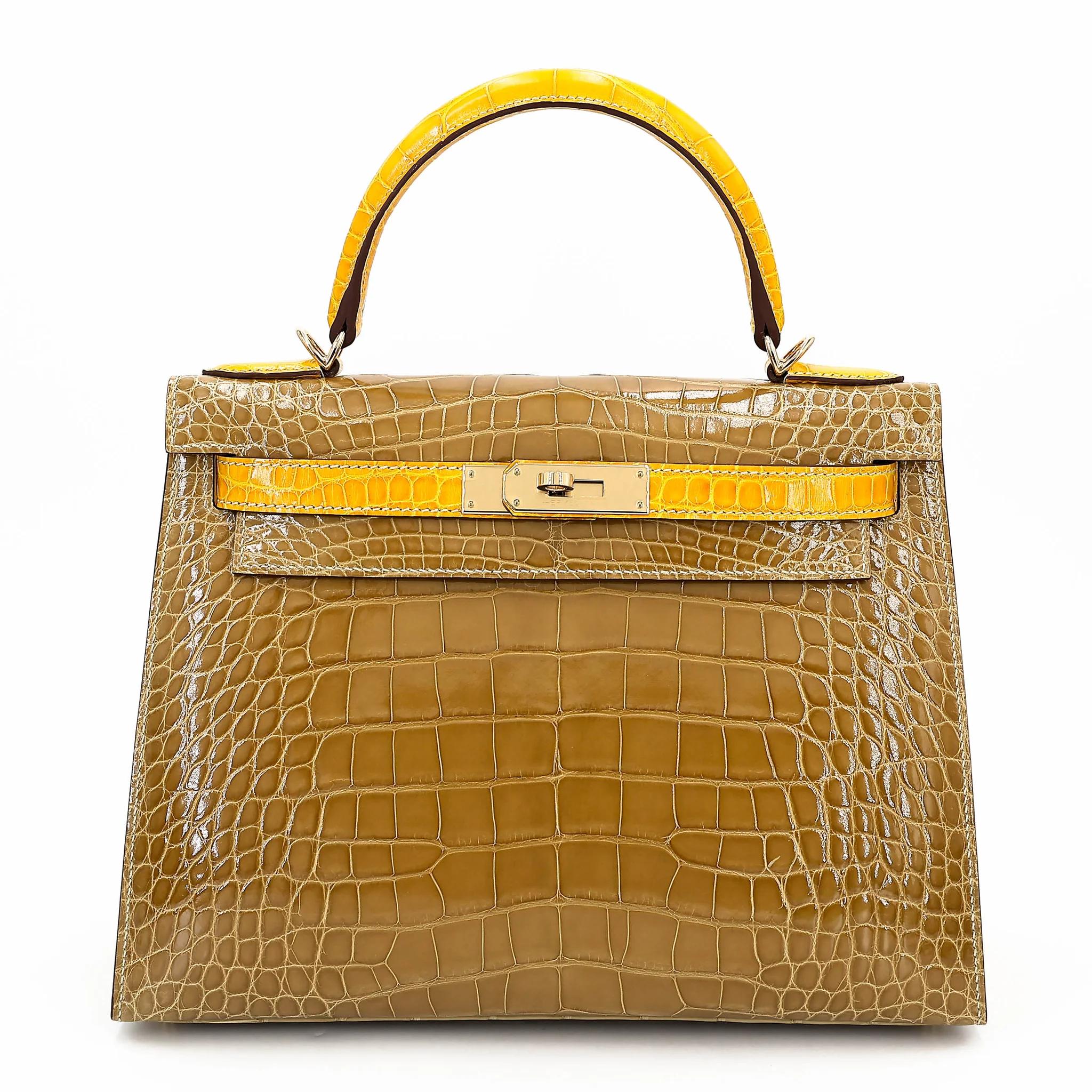 Kelly 28 Sellier Ficelle (17) Jaune Ambre (9D)