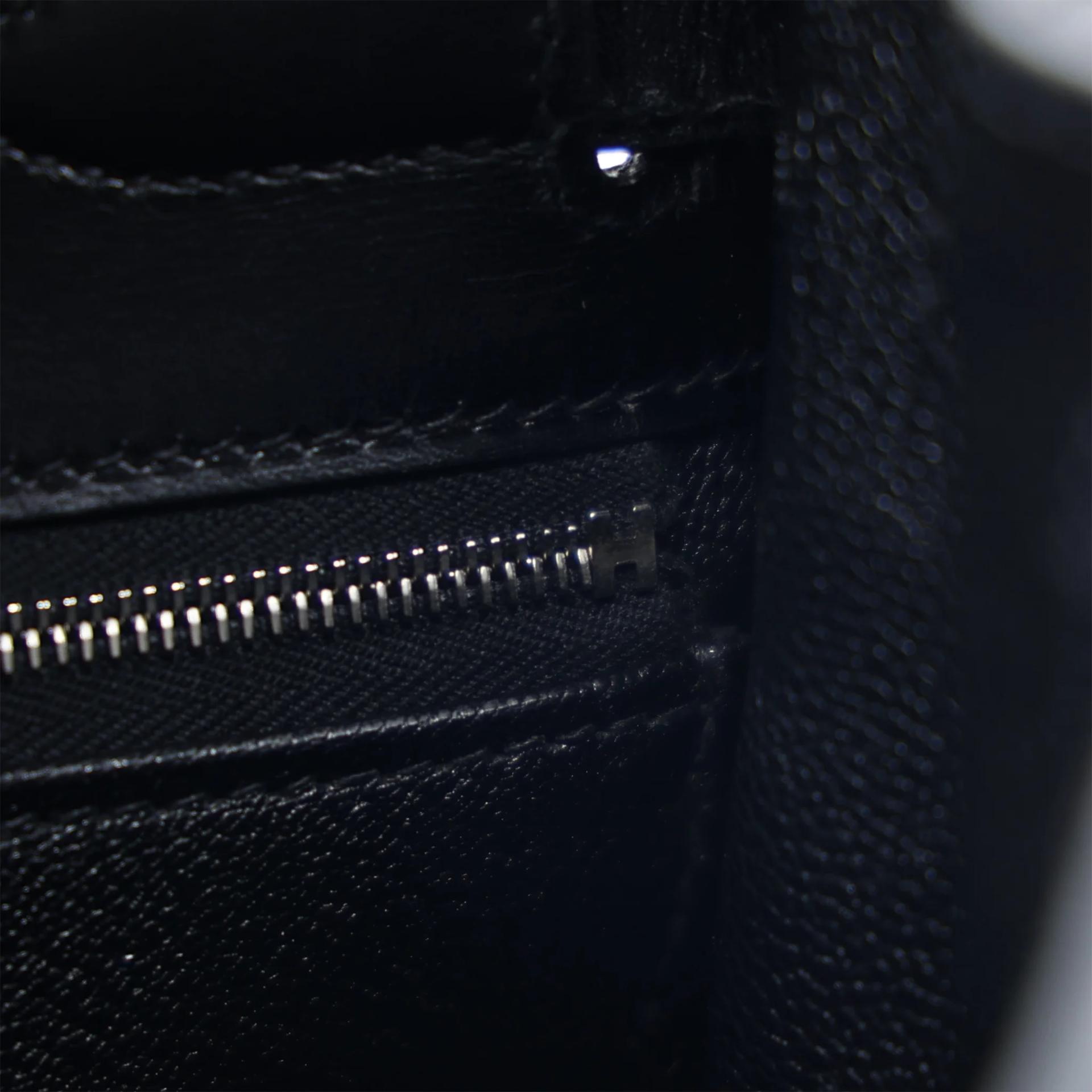 Excellent ( Rank SA ) HERMÈS Limited Edition Kelly 32 So Black Noir (89) Box-calf Black hardware Square N (2010) - 17