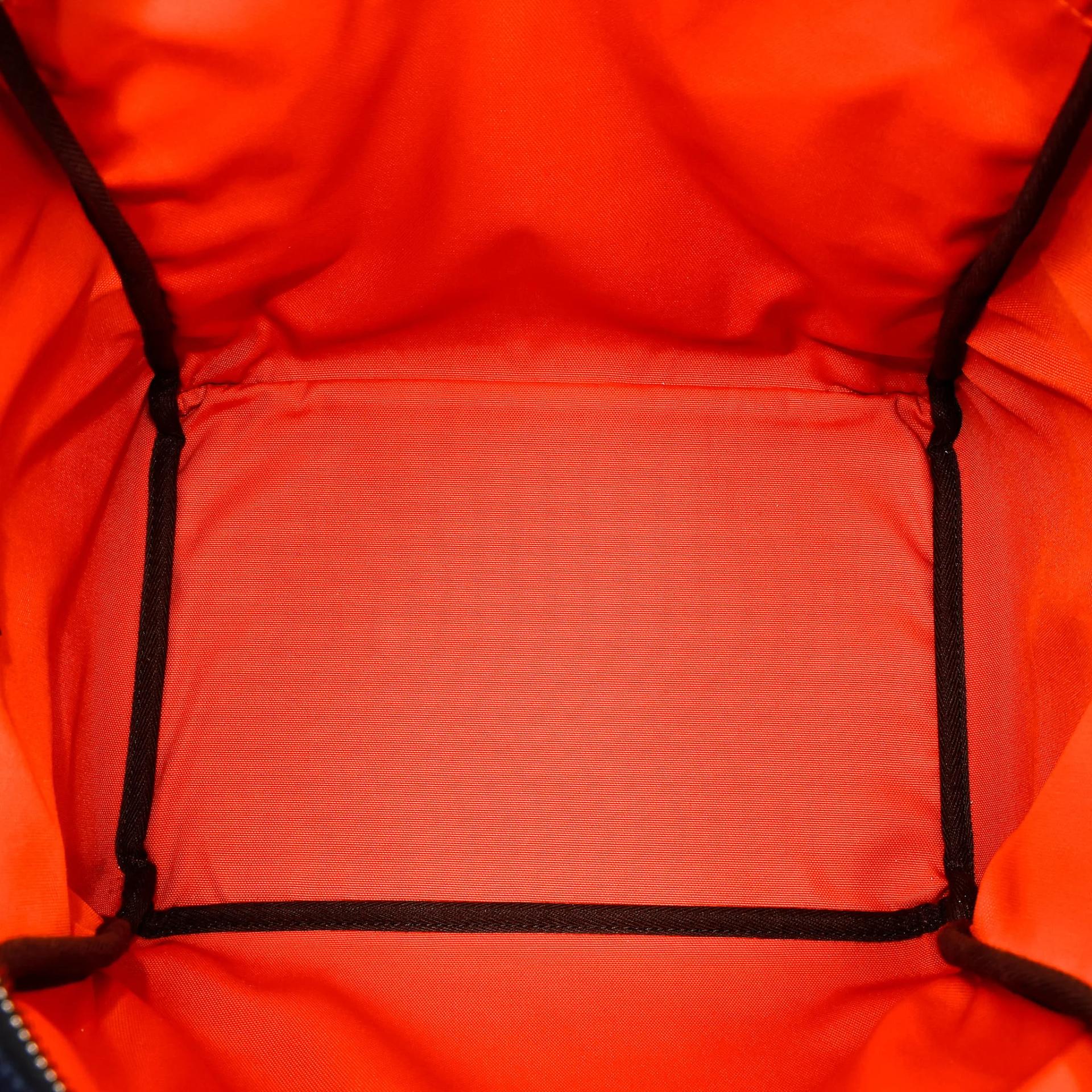 Unused ( Rank NS ) HERMÈS Sac a dos Groom backpack Navy (7U) Toile Chevrons canvas Palladium hardware - 18