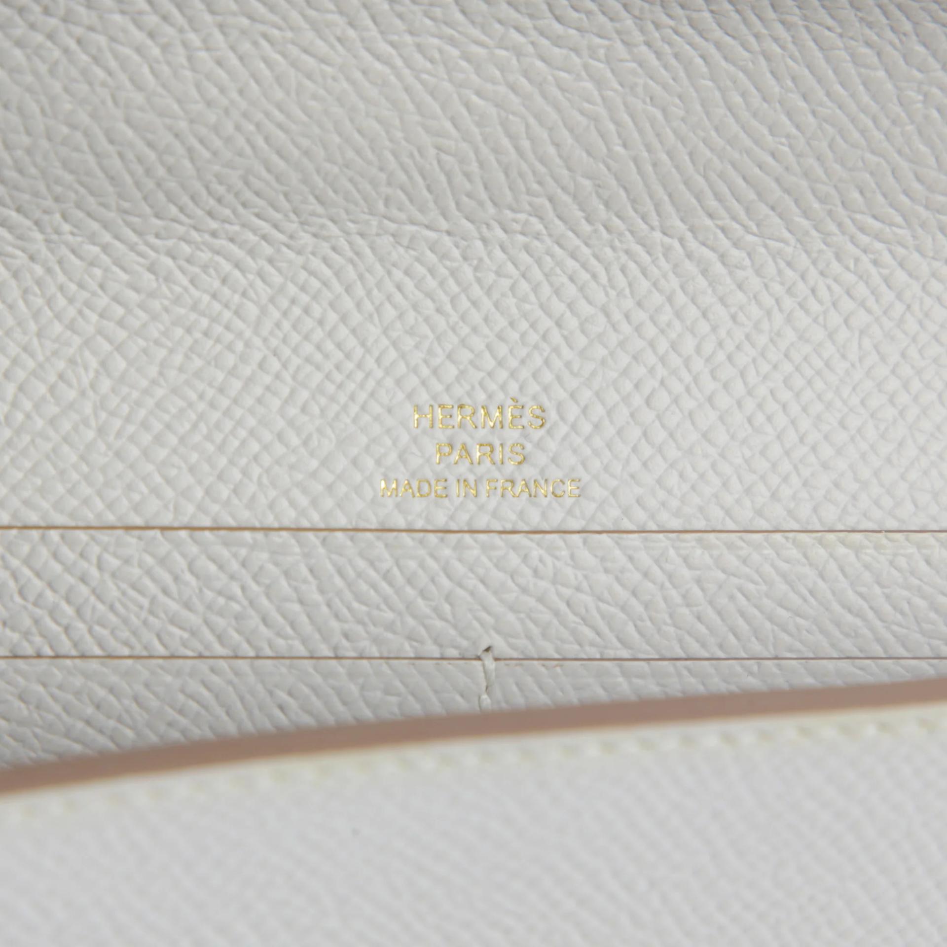 Very Good ( Rank A) HERMÈS Maillon To Go wallet Gris Pale (M4) Epsom Gold hardware B (2023) - 7