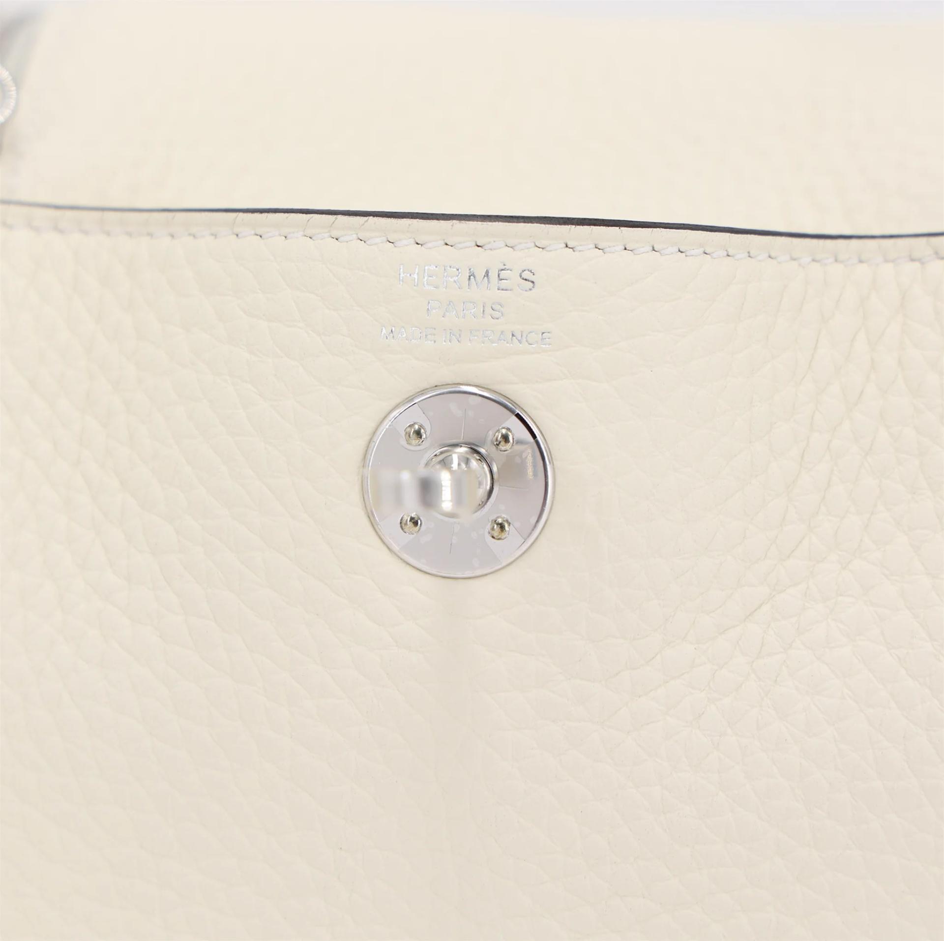ランク N 新品 HERMÈS エルメス ミニリンディ2 クレーム (S0) トリヨン シルバー金具 K刻印 (2025) - 10