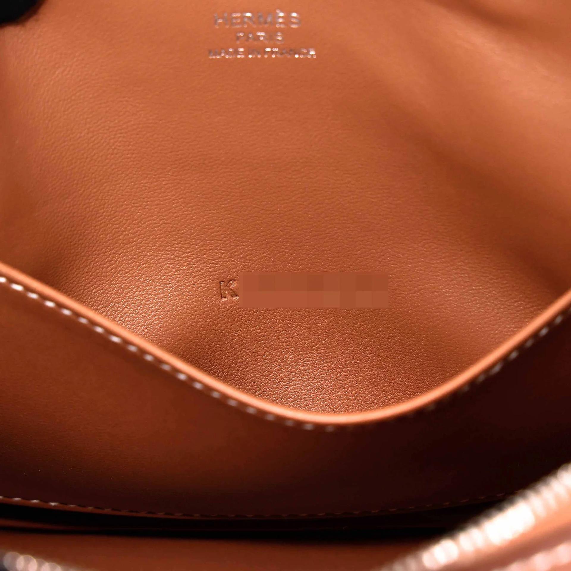 全新 HERMÈS 愛馬仕 Mini Bolide 1923 37 金棕色 Gold Evercolor皮 銀扣 K刻 2025年 - 11