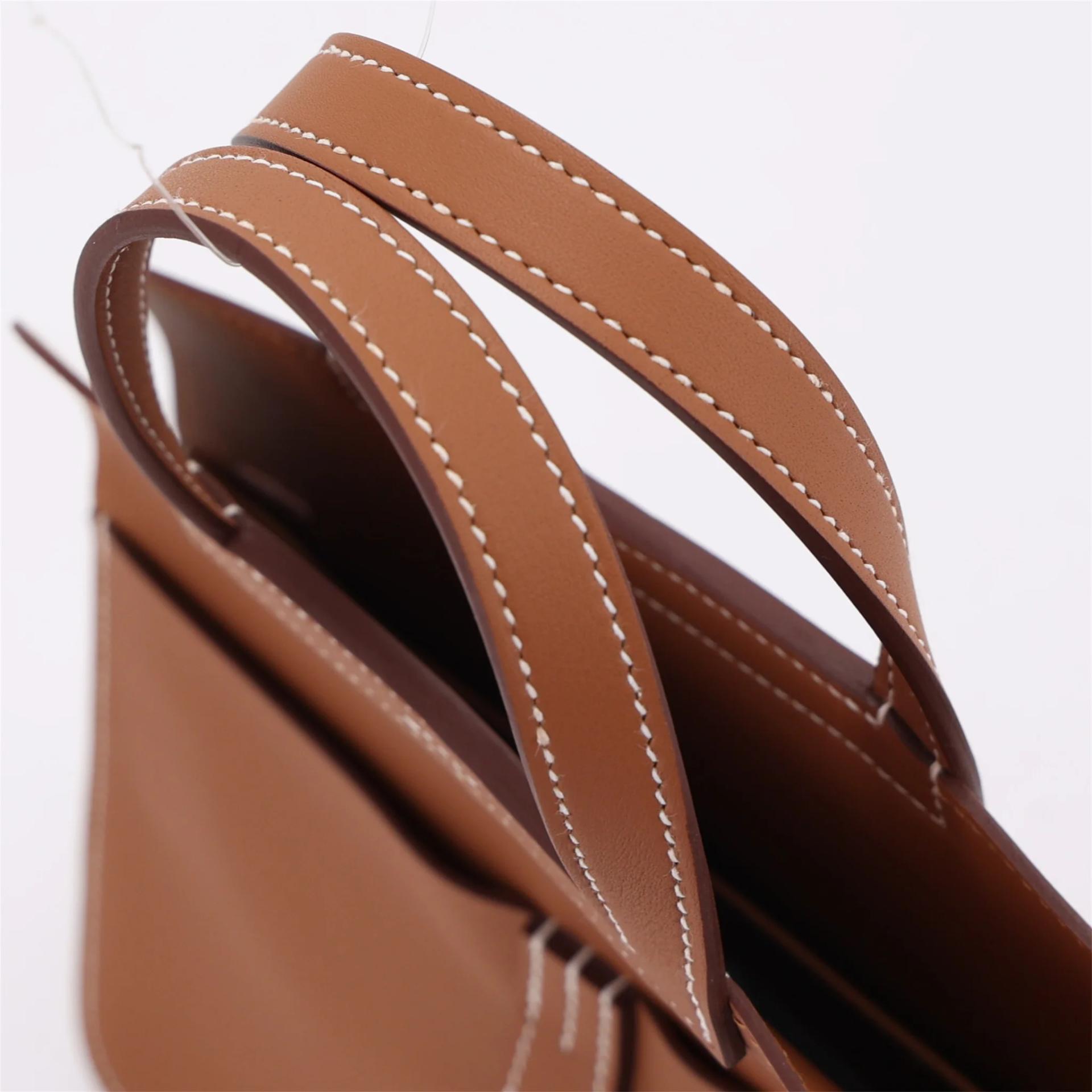 Brand New ( Rank N ) HERMÈS Halzan Mini Gold (37) Swift Palladium hardware K (2025) - 3