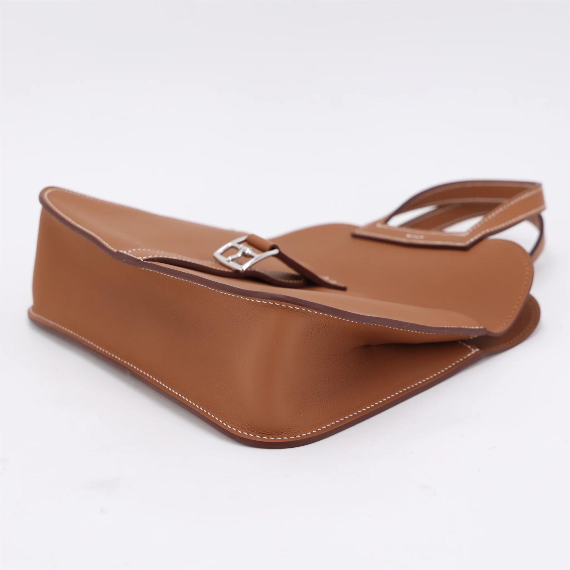 Brand New ( Rank N ) HERMÈS Halzan Mini Gold (37) Swift Palladium hardware K (2025) - 5