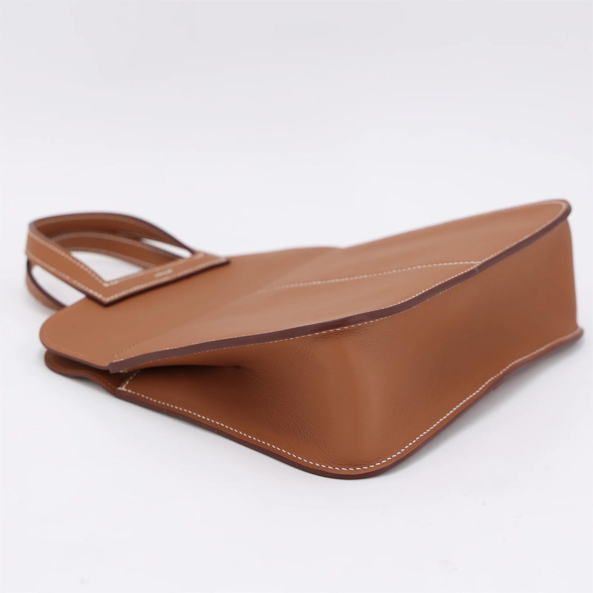 Brand New ( Rank N ) HERMÈS Halzan Mini Gold (37) Swift Palladium hardware K (2025) - 6