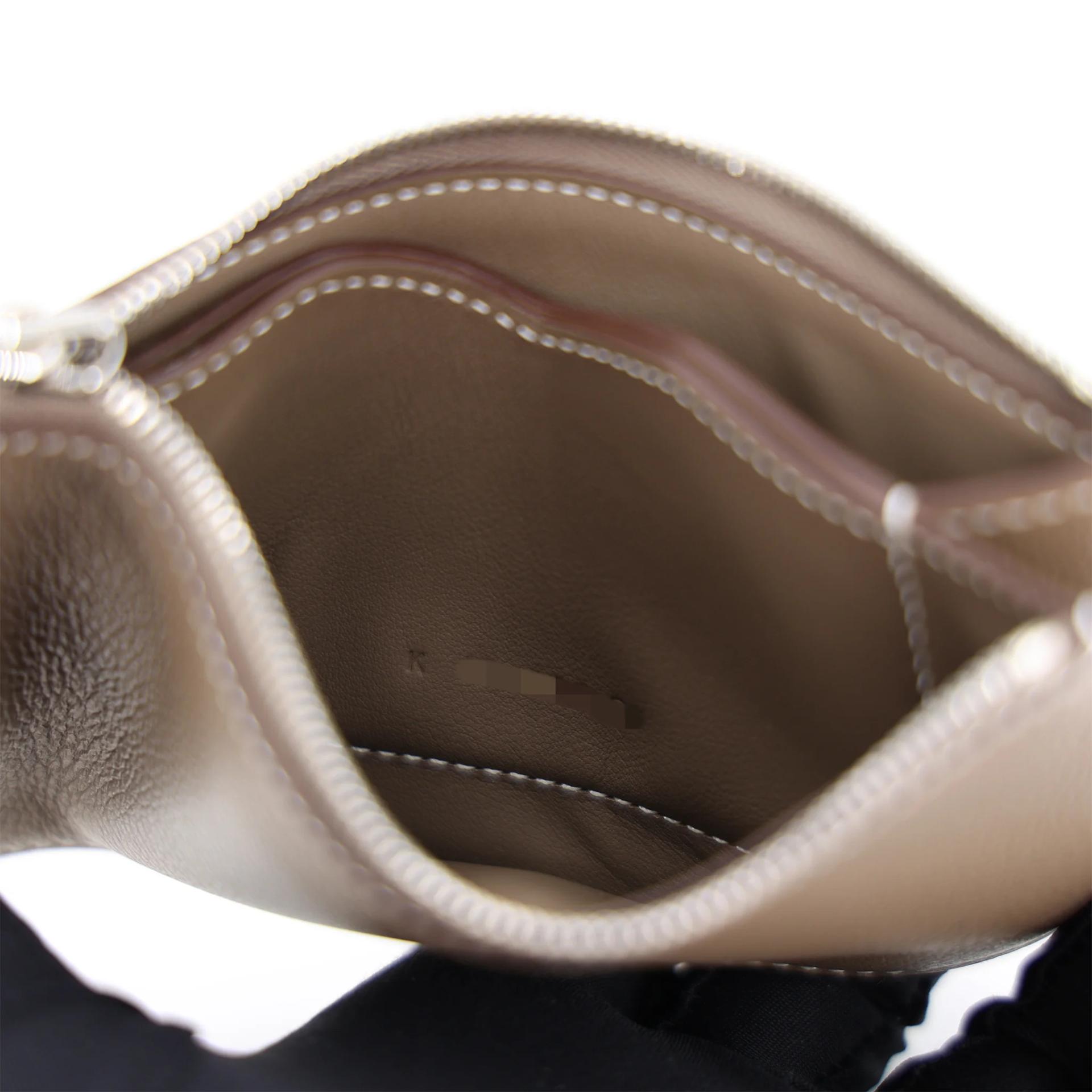 Brand New ( Rank N ) HERMÈS Zipengo Chaine d'Ancre card holder Etoupe (18) Evercolor Palladium hardware K (2025) - 13