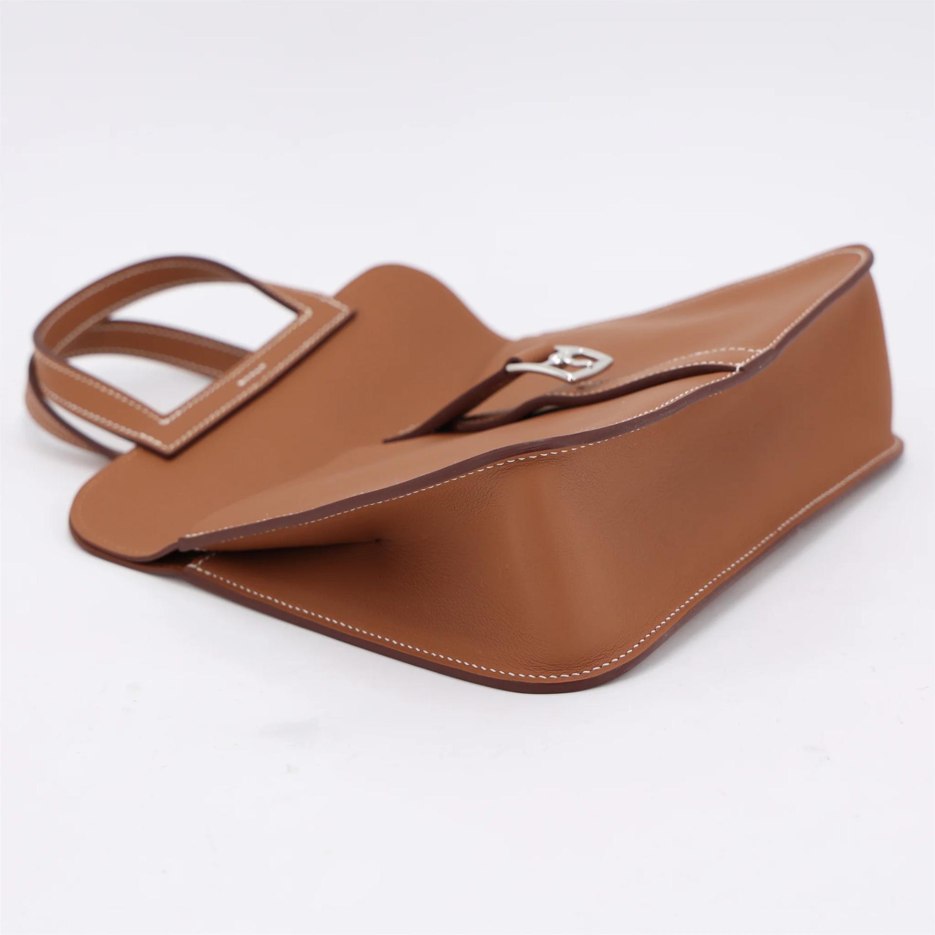 Brand New ( Rank N ) HERMÈS Halzan Mini Gold (37) Swift Palladium hardware K (2025) - 4
