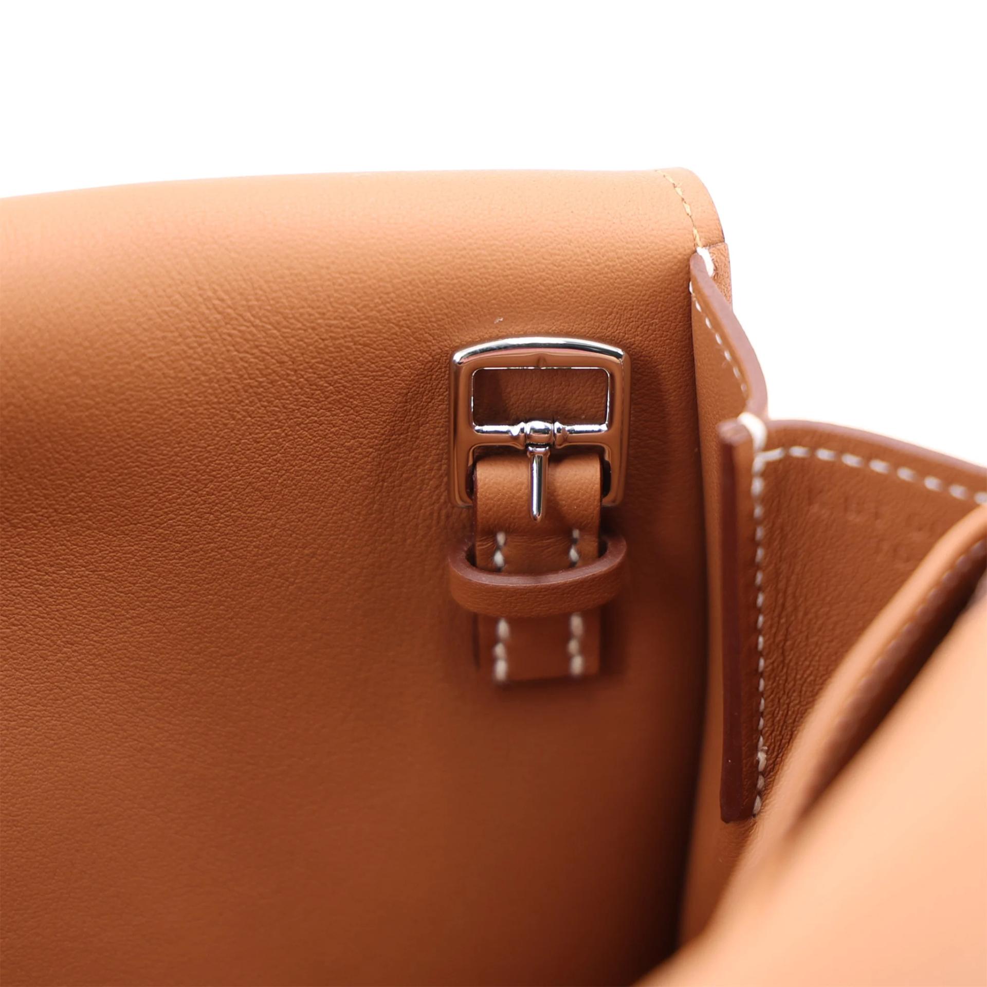 Brand New ( Rank N ) HERMÈS Halzan Mini Gold (37) Swift Palladium hardware K (2025) - 14
