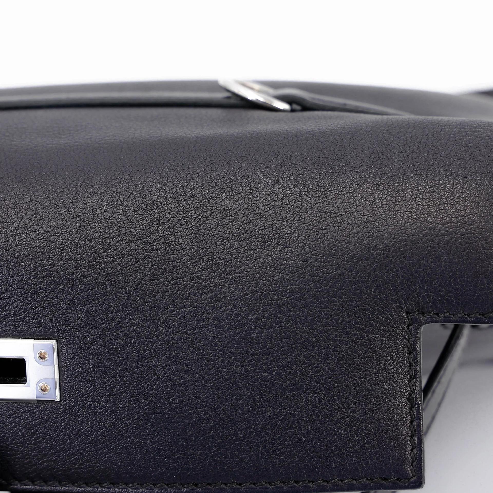 Brand New ( Rank N ) HERMÈS Kelly Danse Noir (89) Volupto calfskin Palladium hardware G (2026) - 10