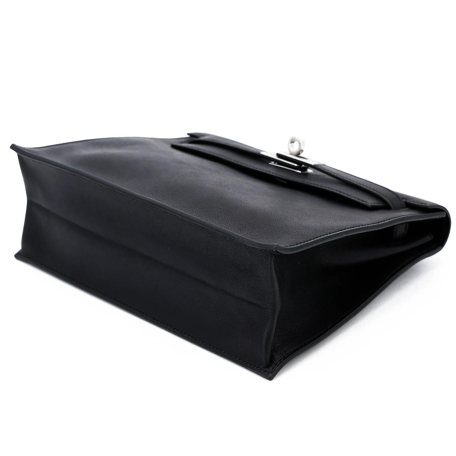 Brand New ( Rank N ) HERMÈS Kelly Danse Noir (89) Volupto calfskin Palladium hardware G (2026) - 3