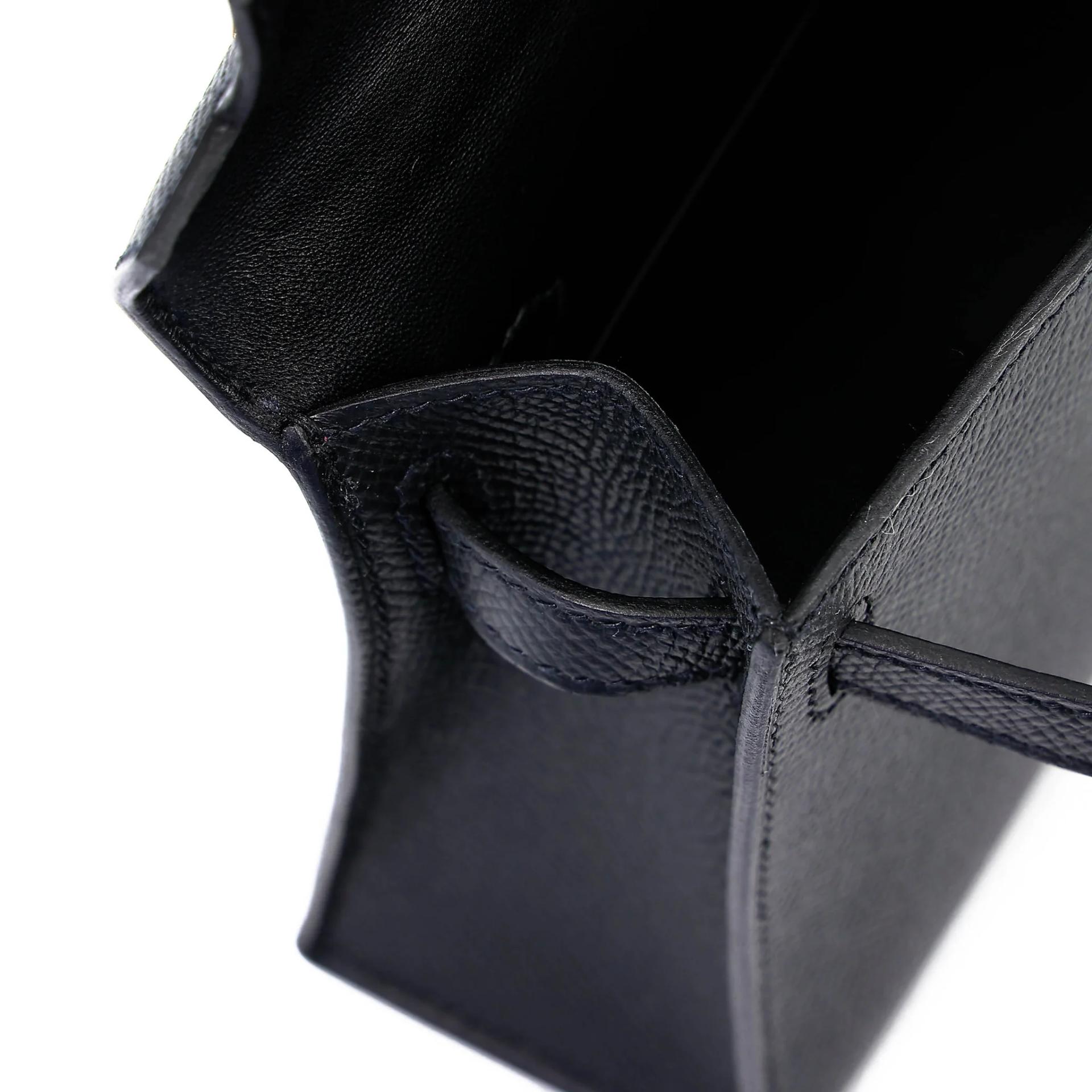 Unused ( Rank NS ) HERMÈS Mini Kelly II Noir (89) Epsom Gold hardware Y (2020) - 18