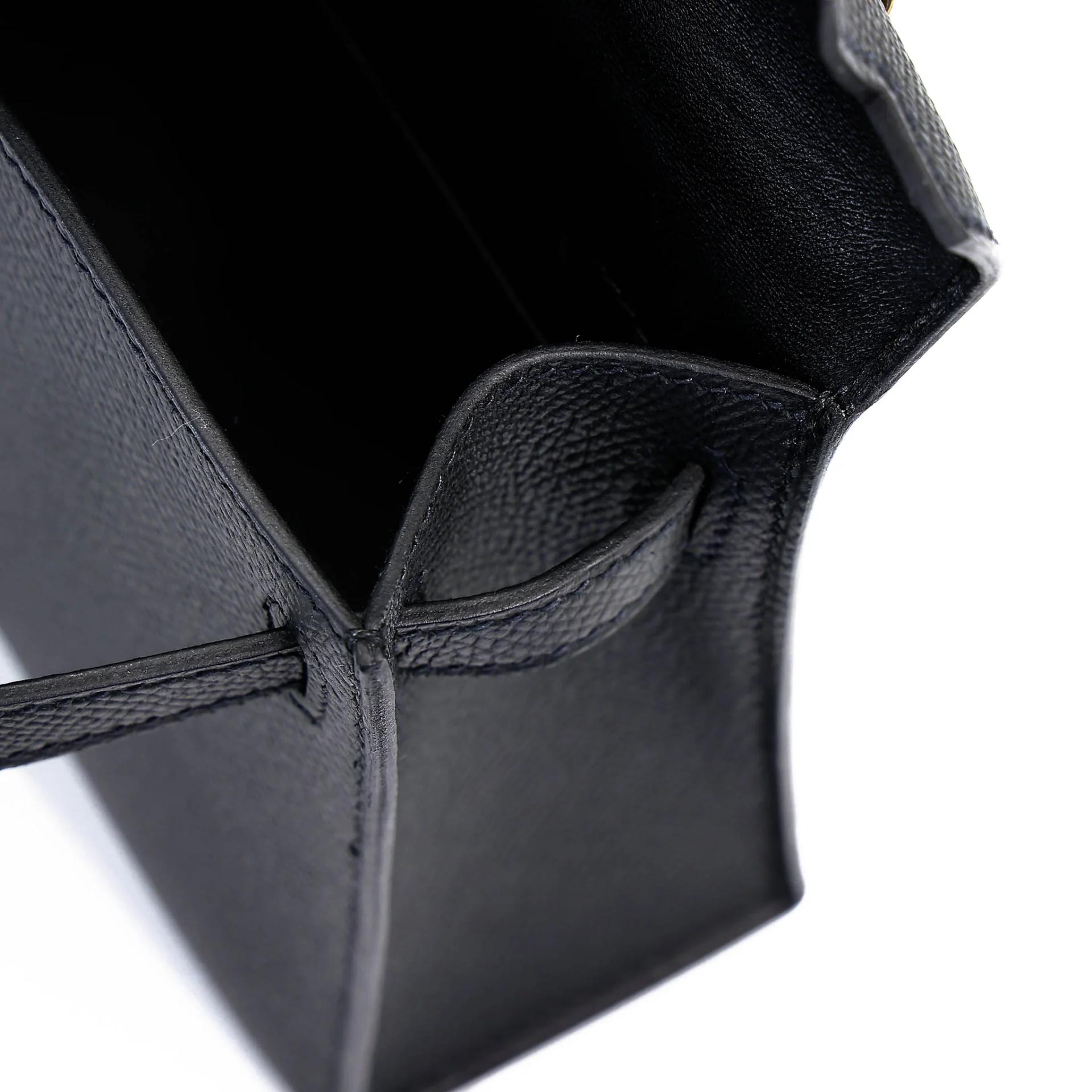 Unused ( Rank NS ) HERMÈS Mini Kelly II Noir (89) Epsom Gold hardware Y (2020) - 17