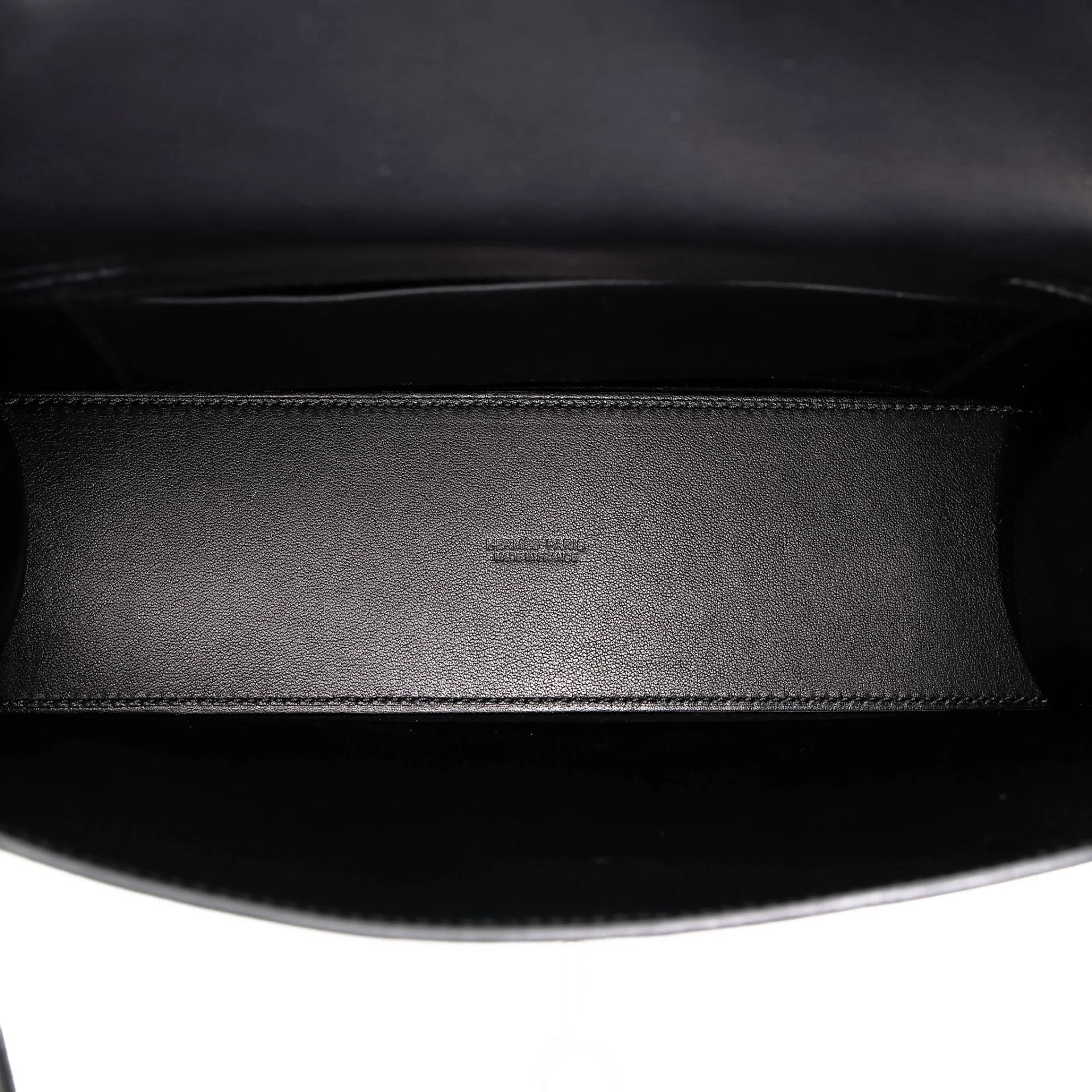 Brand New ( Rank N ) HERMÈS Kelly Danse Noir (89) Volupto calfskin Palladium hardware G (2026) - 17