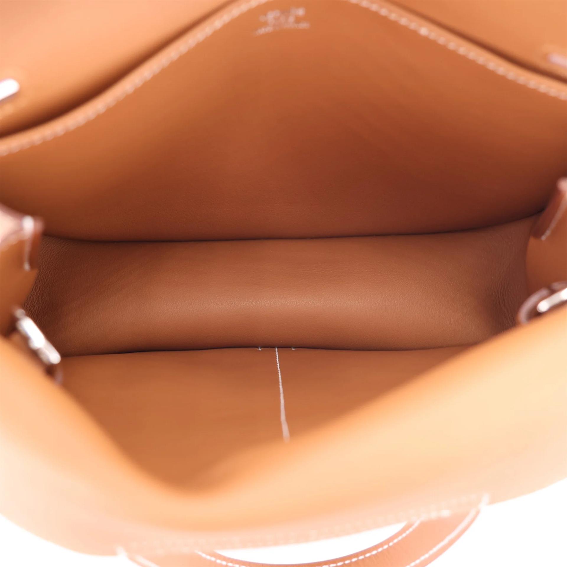 Brand New ( Rank N ) HERMÈS Halzan Mini Gold (37) Swift Palladium hardware K (2025) - 10