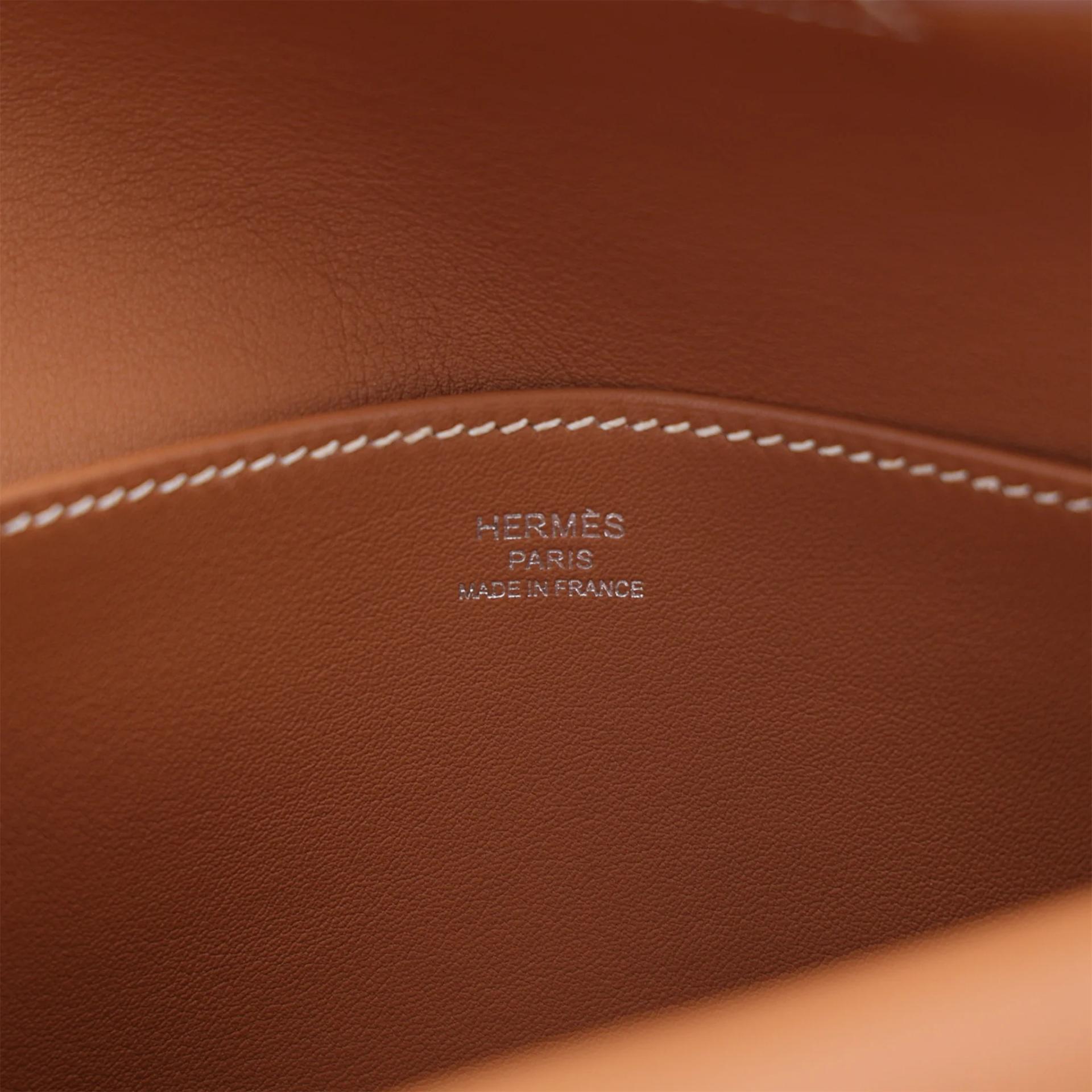 Brand New ( Rank N ) HERMÈS Halzan Mini Gold (37) Swift Palladium hardware K (2025) - 8