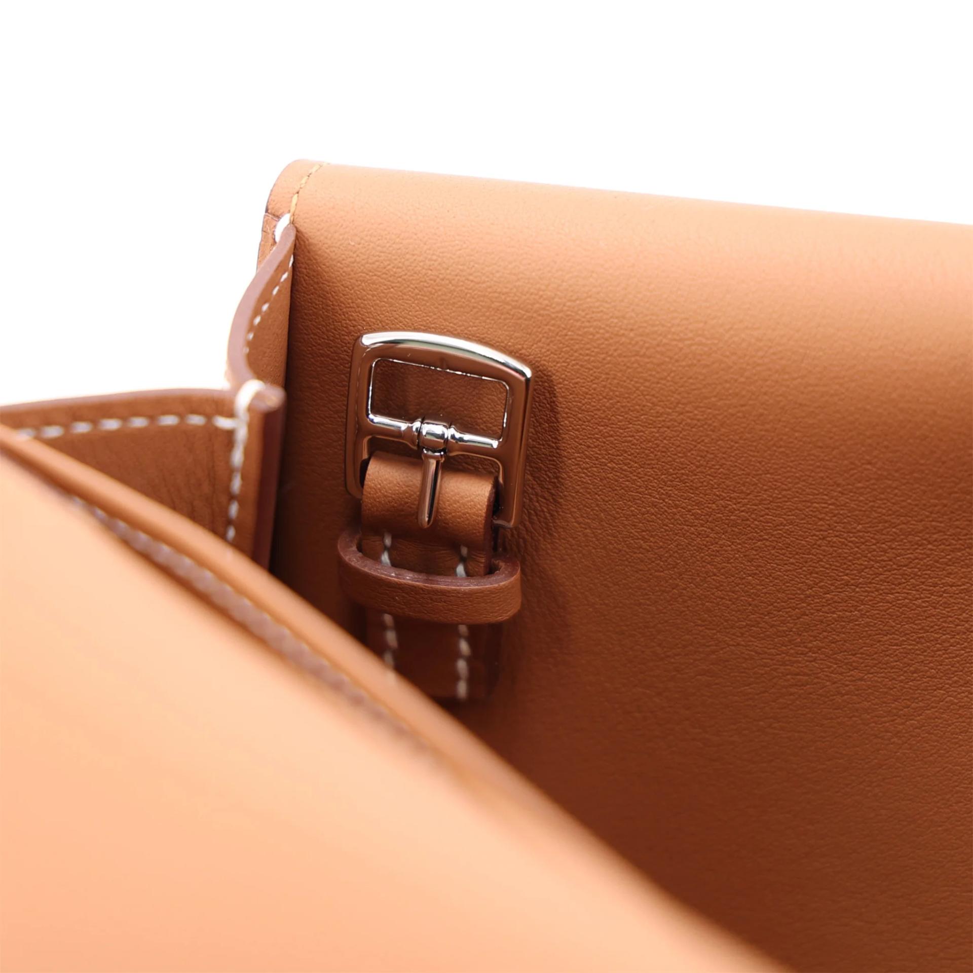 Brand New ( Rank N ) HERMÈS Halzan Mini Gold (37) Swift Palladium hardware K (2025) - 13