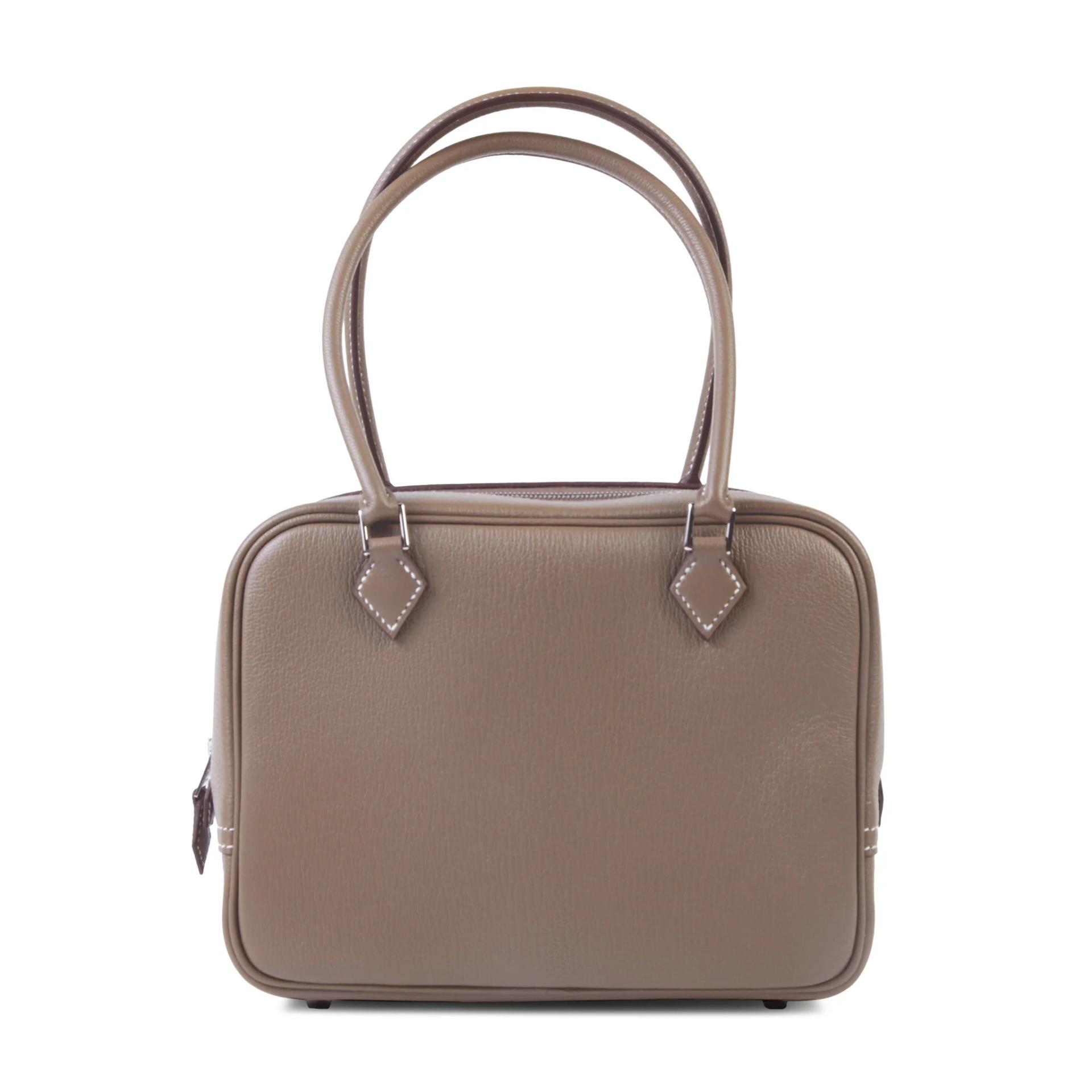 Brand New ( Rank N ) HERMÈS Plume Mini Etoupe (18) Chevre Palladium hardware K (2025) - 1