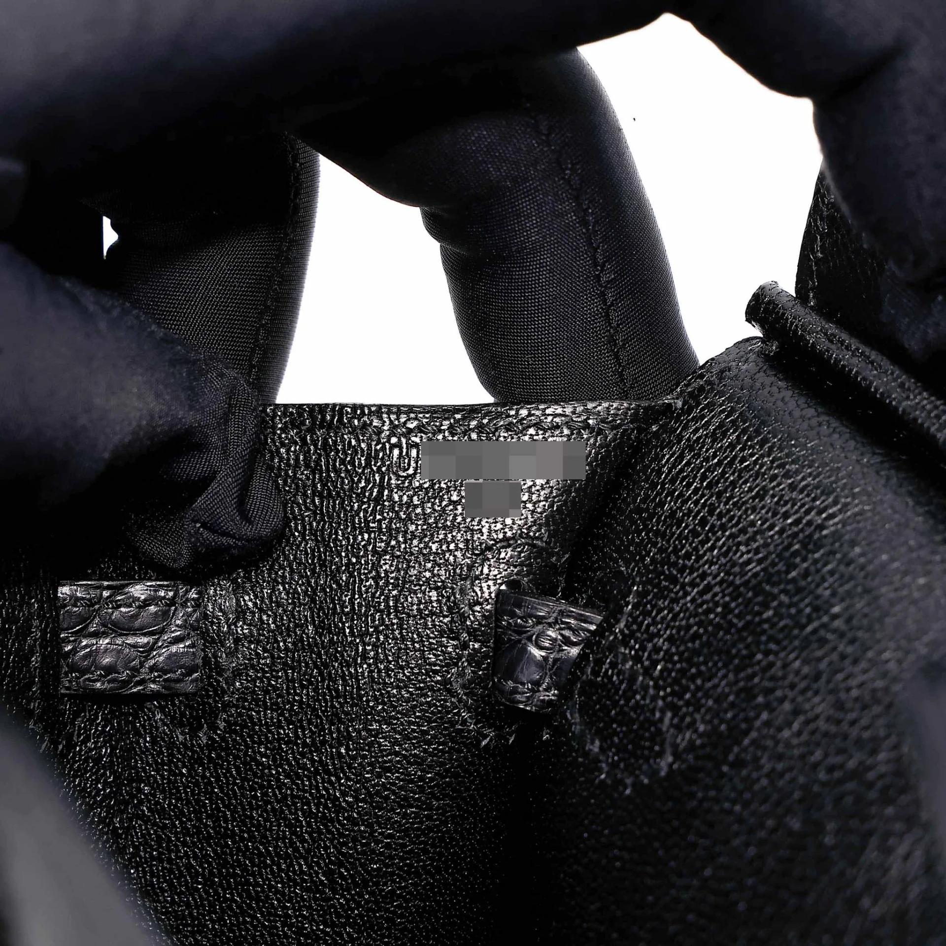 未使用保存品 HERMÈS 爱马仕 限量收藏款 Birkin Faubourg 20 房子包 89 黑色 Noir (Black) Madame皮 □ 短吻鳄 雾面 黑扣 U刻 2022年 - 14