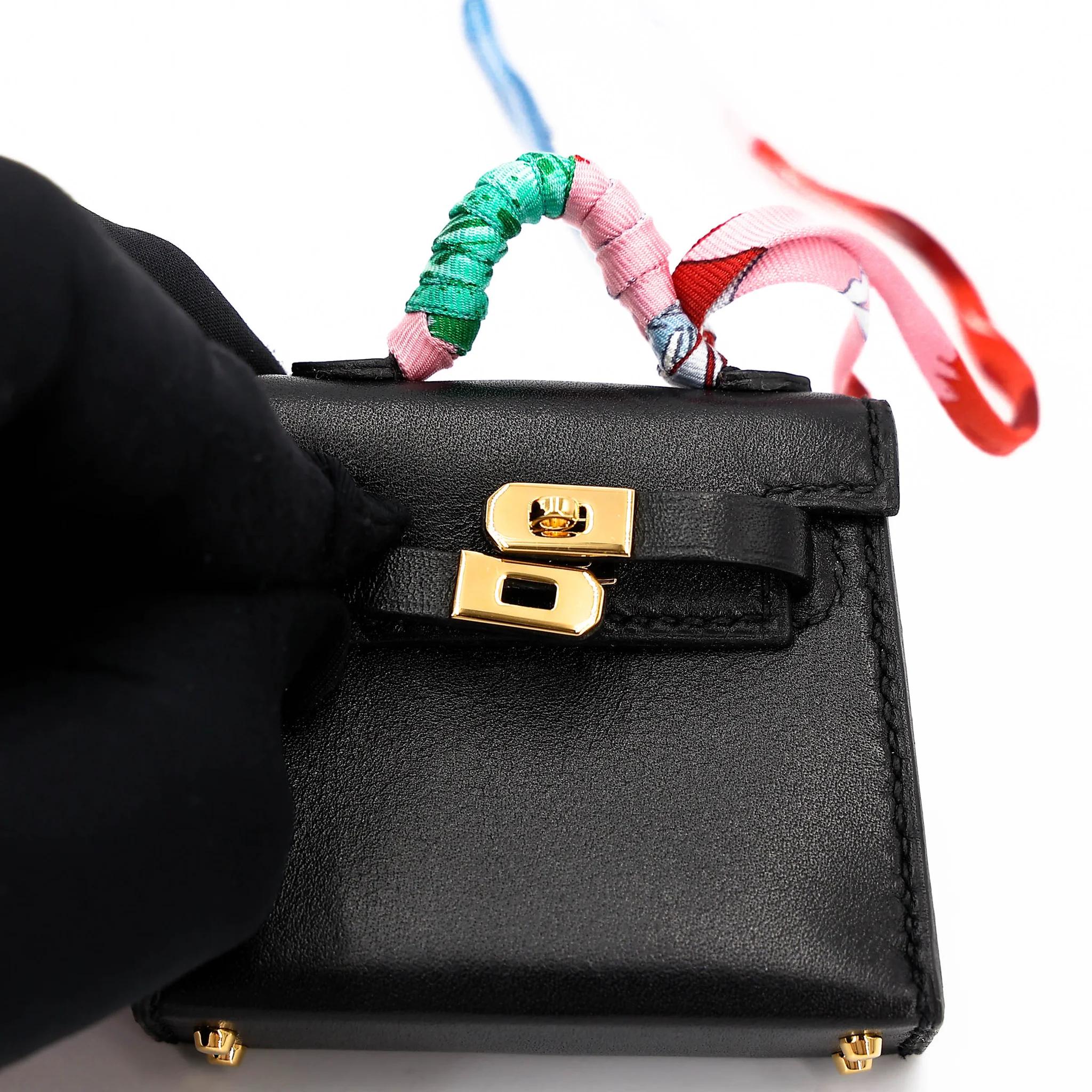 ランク NS 未使用品 HERMÈS エルメス ケリーツイリー ブラック (89) タデラクト ゴールド金具 D刻印 (2019) - 10