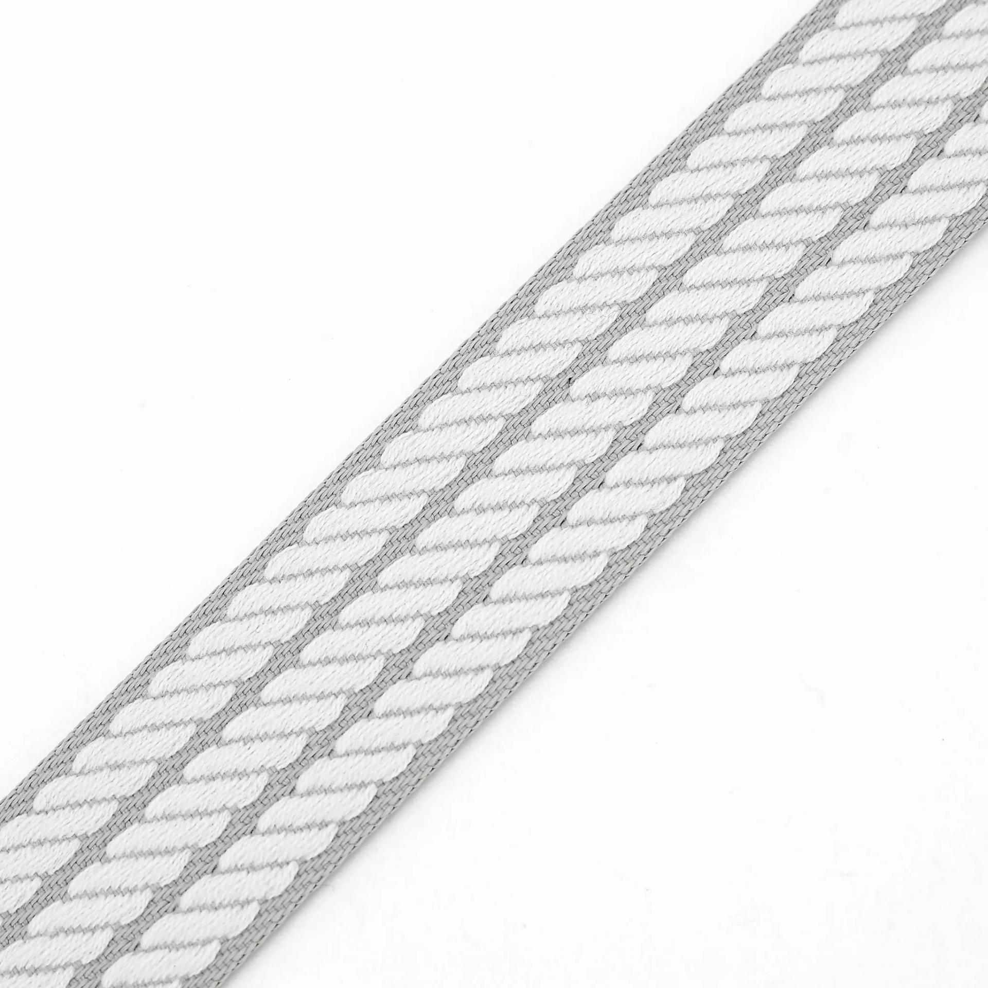 Brand New ( Rank N ) HERMÈS Sangle Cordage Strap 85CM Bleu Glacier (8U) White (01) Canvas Gold hardware K (2025) - 3