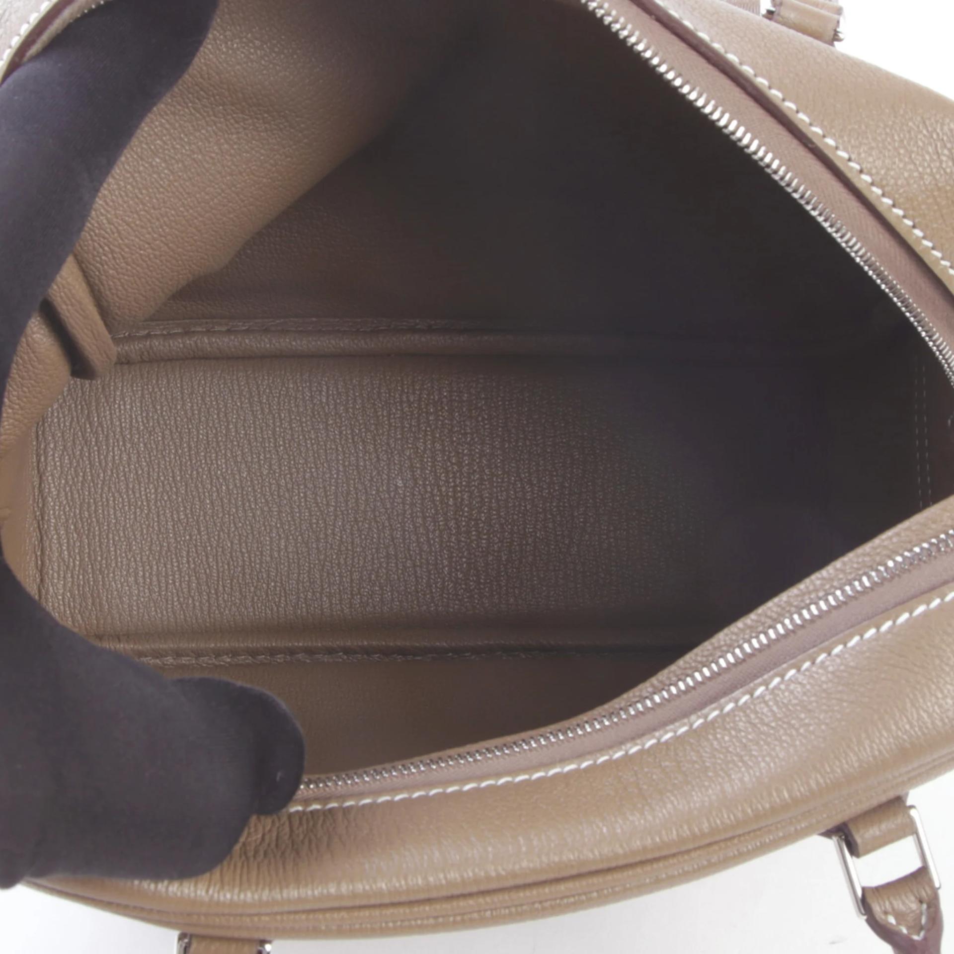 Brand New ( Rank N ) HERMÈS Plume Mini Etoupe (18) Chevre Palladium hardware K (2025) - 9
