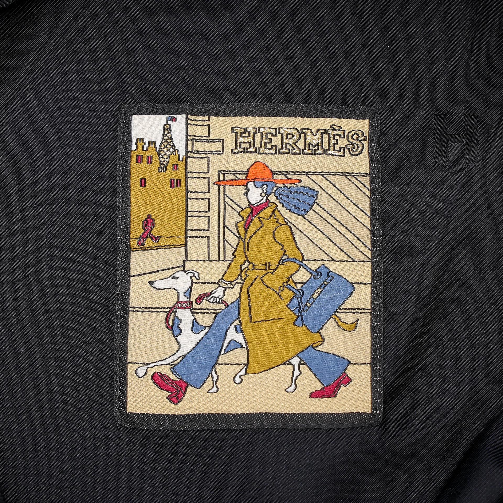 Unused ( Rank NS ) HERMÈS Deauville Cashmere Cap / Casquette Black Cashmere Palladium hardware - 8