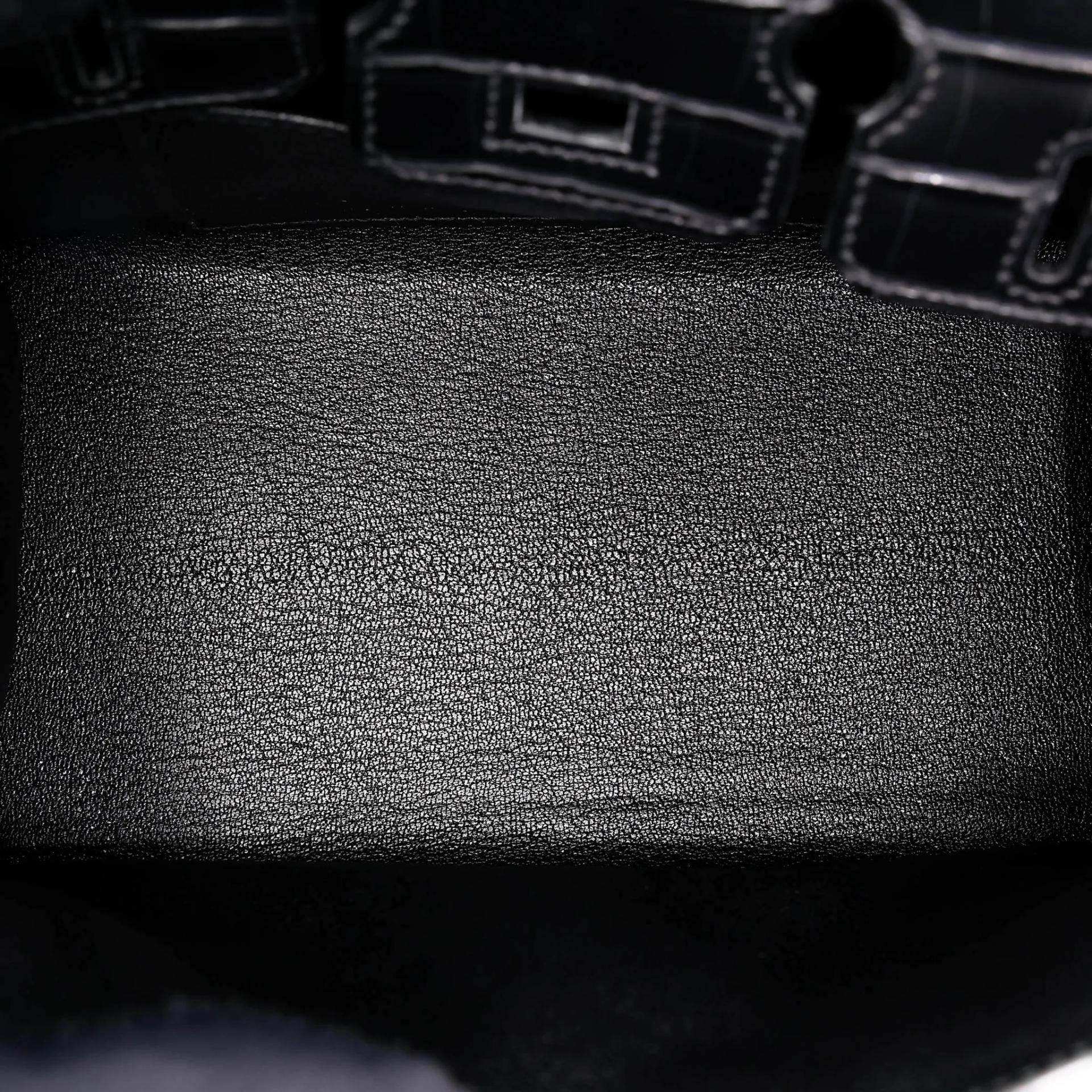 未使用保存品 HERMÈS 爱马仕 限量收藏款 Birkin Faubourg 20 房子包 89 黑色 Noir (Black) Madame皮 □ 短吻鳄 雾面 黑扣 U刻 2022年 - 17
