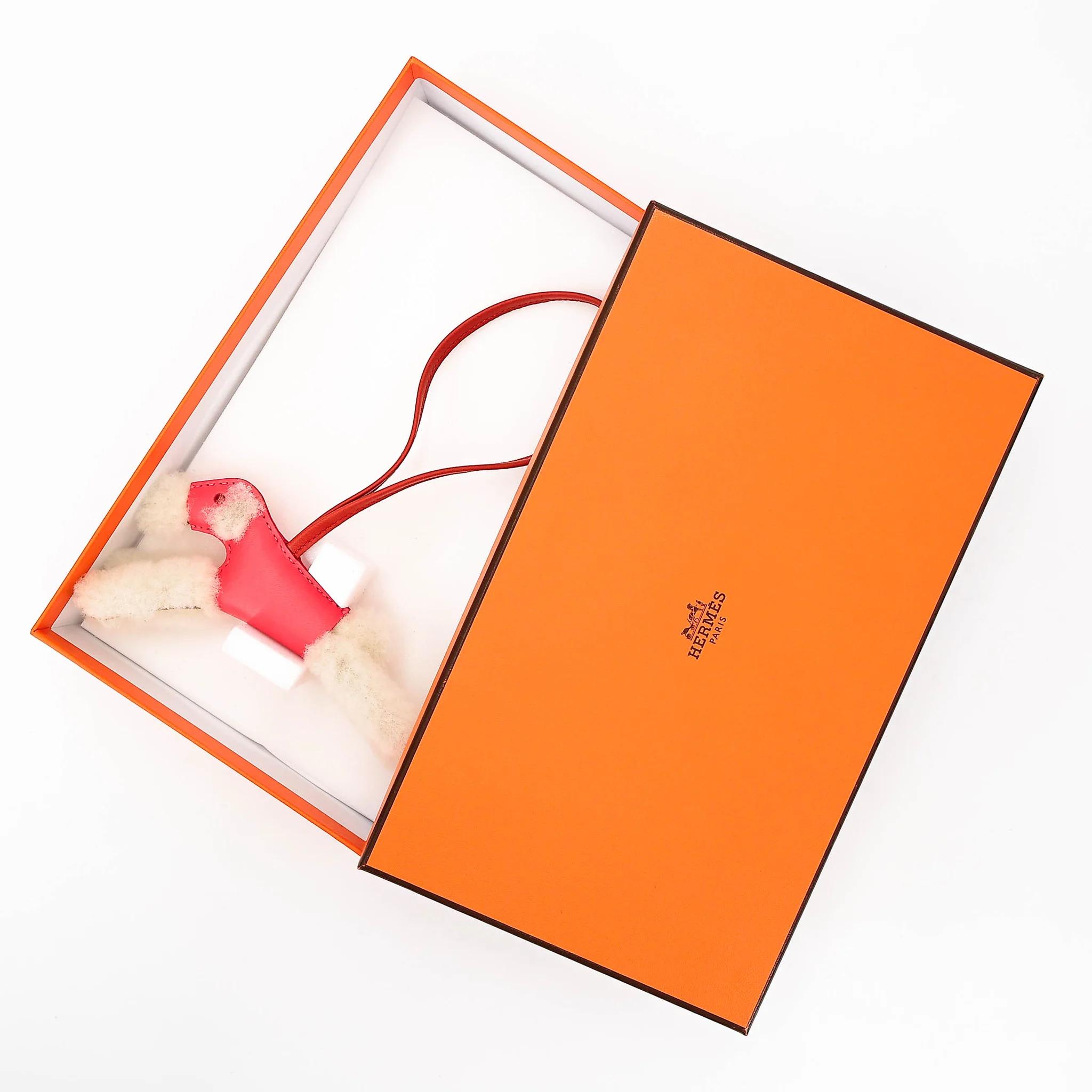 全新 HERMÈS 愛馬仕 Budy 掛件 0E 德克薩斯粉 Rose Texas Agneau Milo 米洛羊羔皮 U刻 2022年 - 3