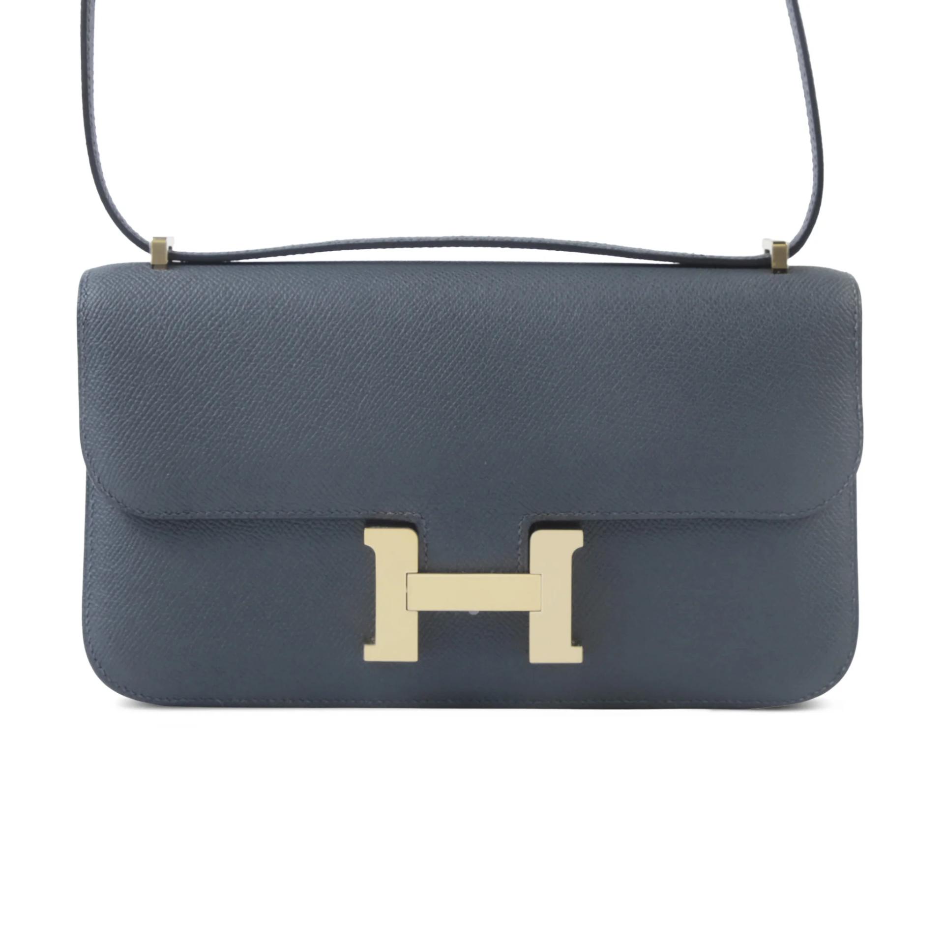 Brand New ( Rank N ) HERMÈS Constance Elan Gris misty (H0) Epsom Permabrass hardware K (2025) - 1