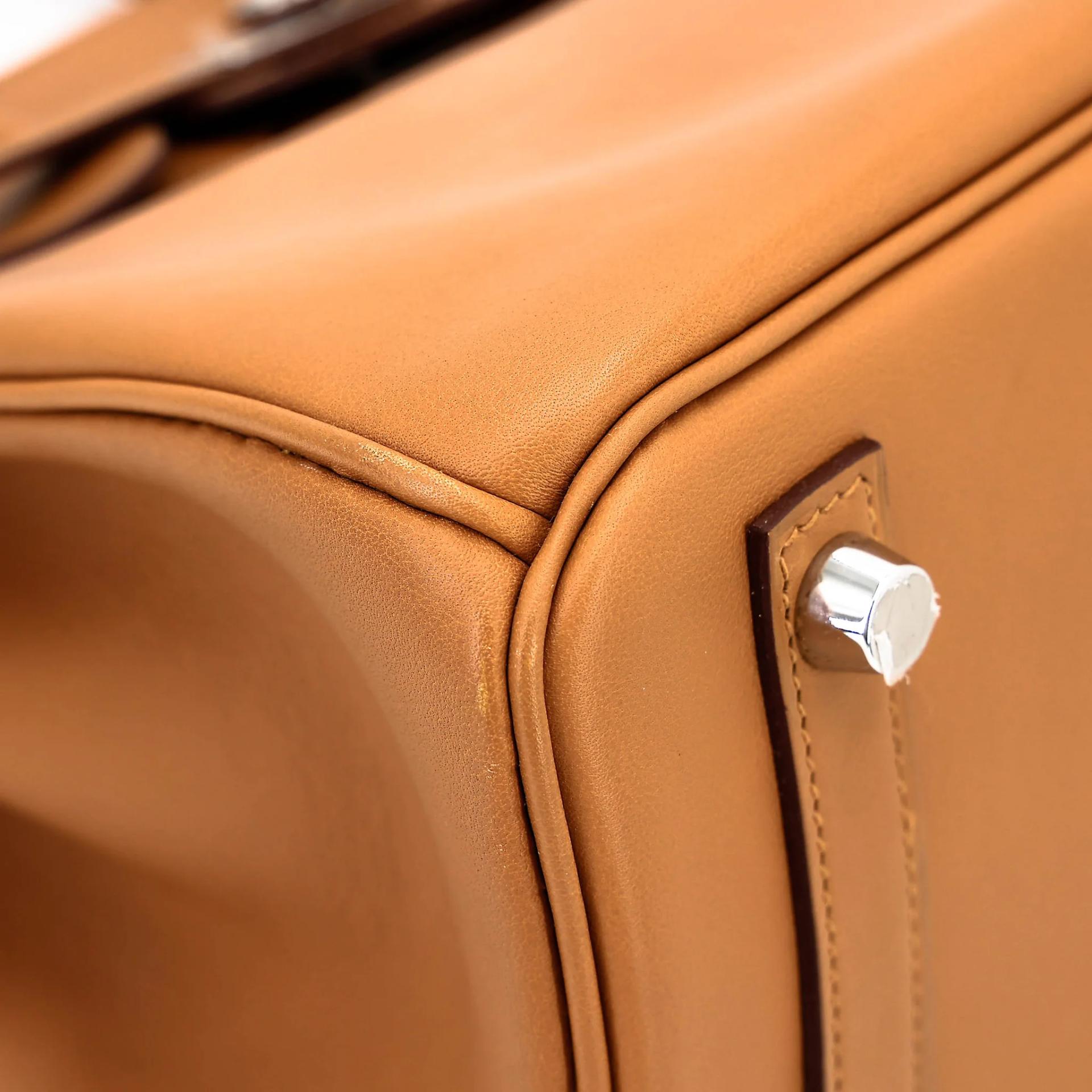 Very Good ( Rank A) HERMÈS Birkin 25 Sesame (2S) Swift Palladium hardware Y (2020) - 9