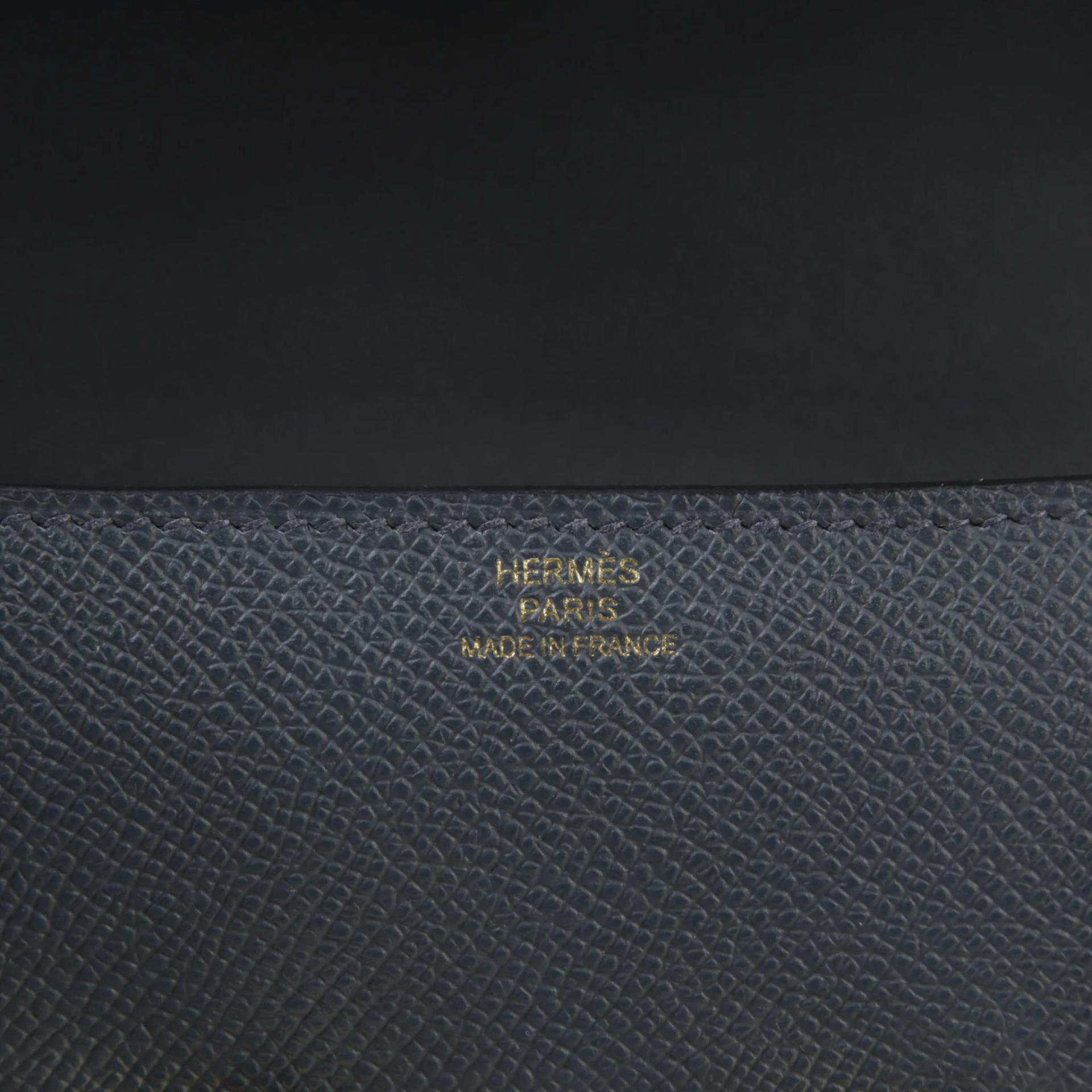 Brand New ( Rank N ) HERMÈS Constance Elan Gris misty (H0) Epsom Permabrass hardware K (2025) - 9