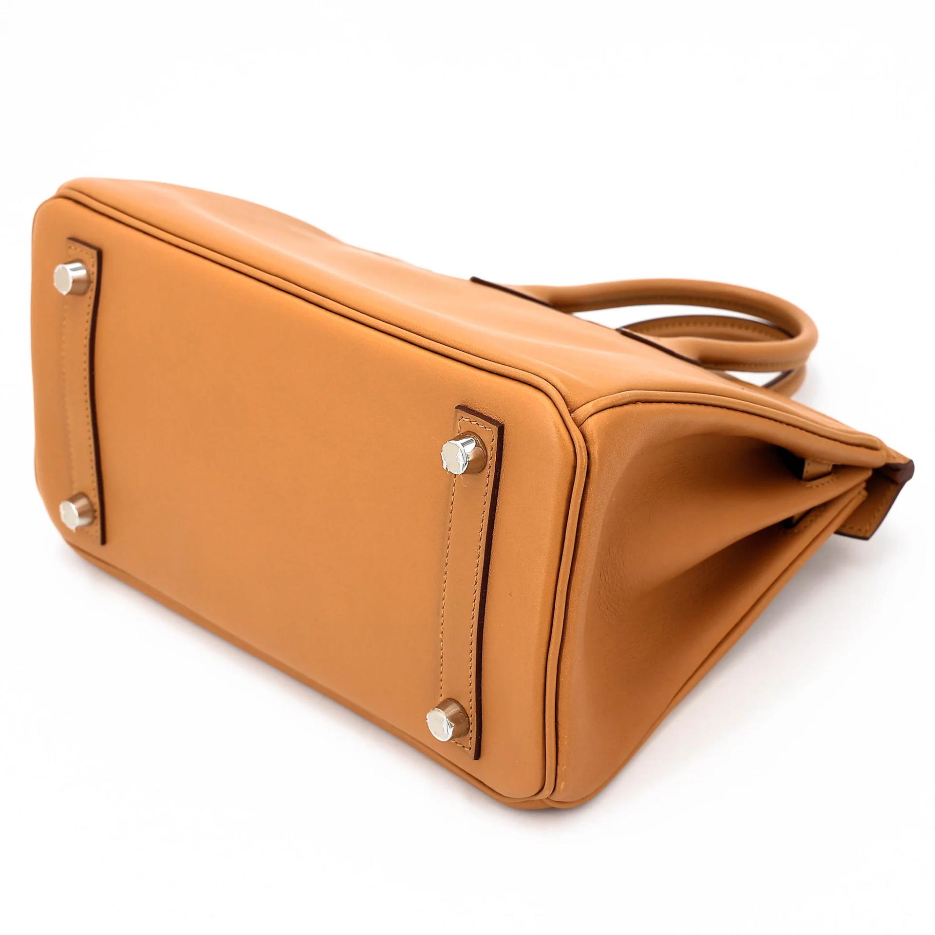 Very Good ( Rank A) HERMÈS Birkin 25 Sesame (2S) Swift Palladium hardware Y (2020) - 6