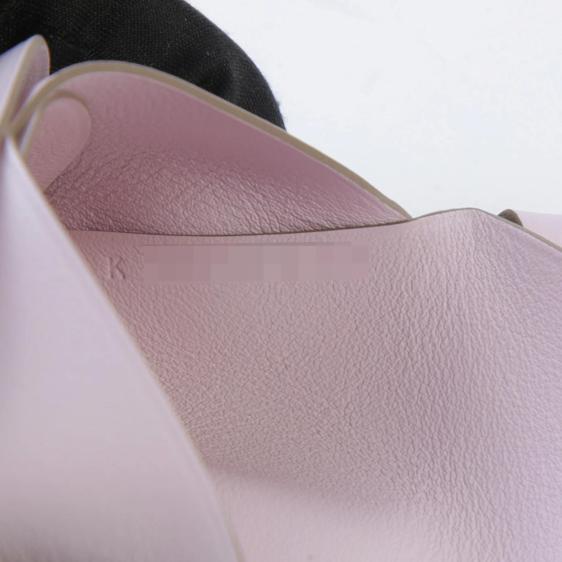 Brand New ( Rank N ) HERMÈS Calvi Duo card holder Spring Ow Mauve Pale (09) Swift Palladium hardware K (2025) - 10